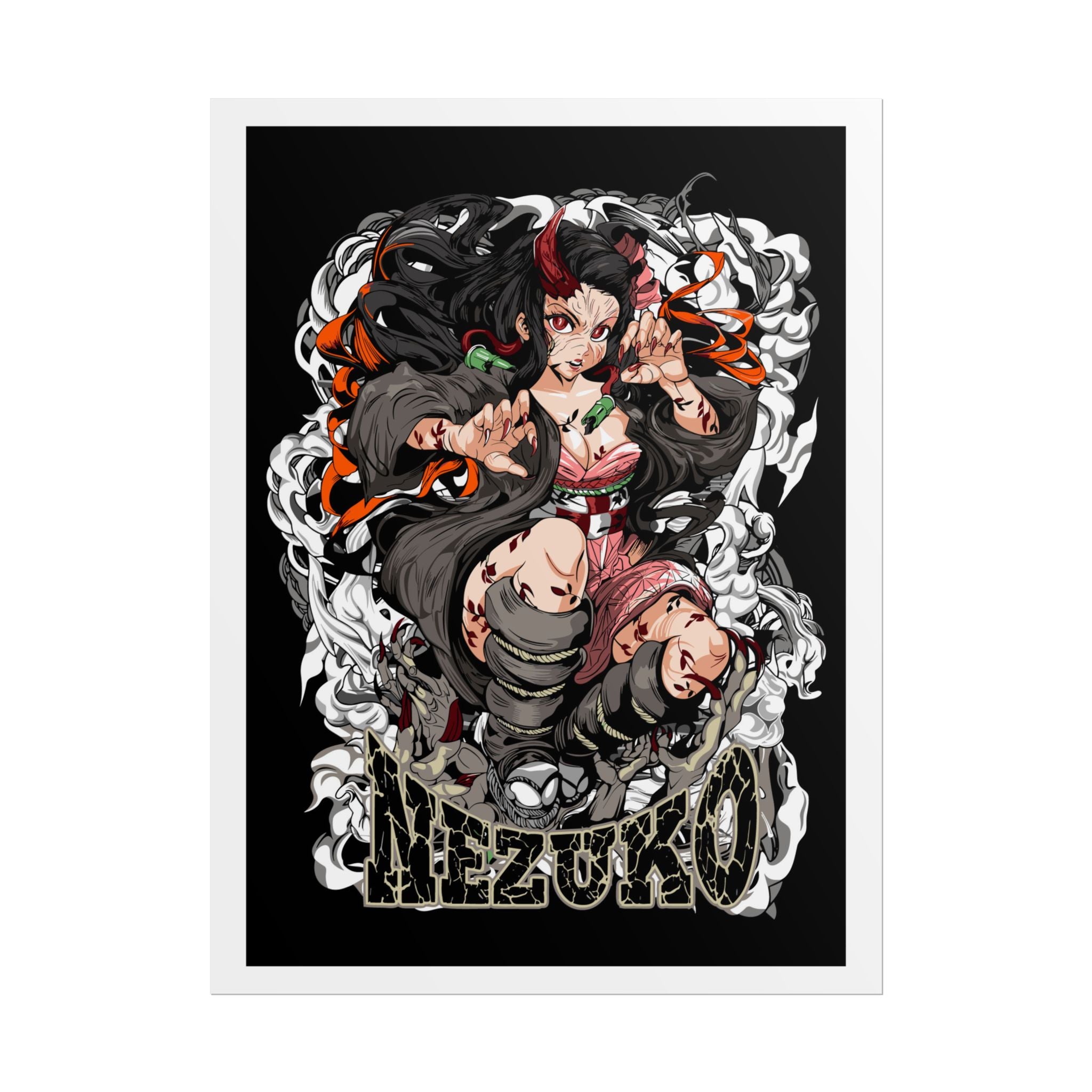 Nezuko Demon Girl Anime Poster — Rolled Collectible Wall Art