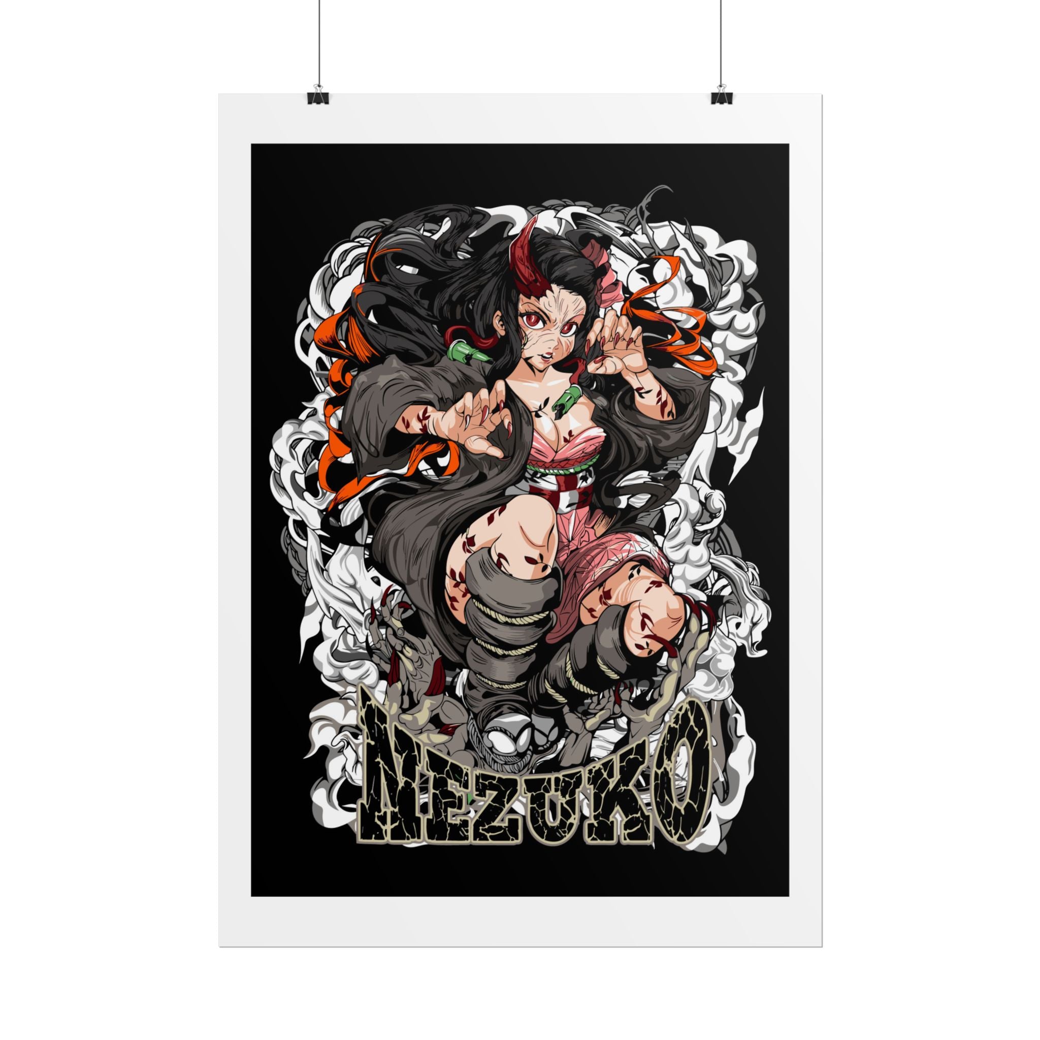 Nezuko Demon Girl Anime Poster — Rolled Collectible Wall Art