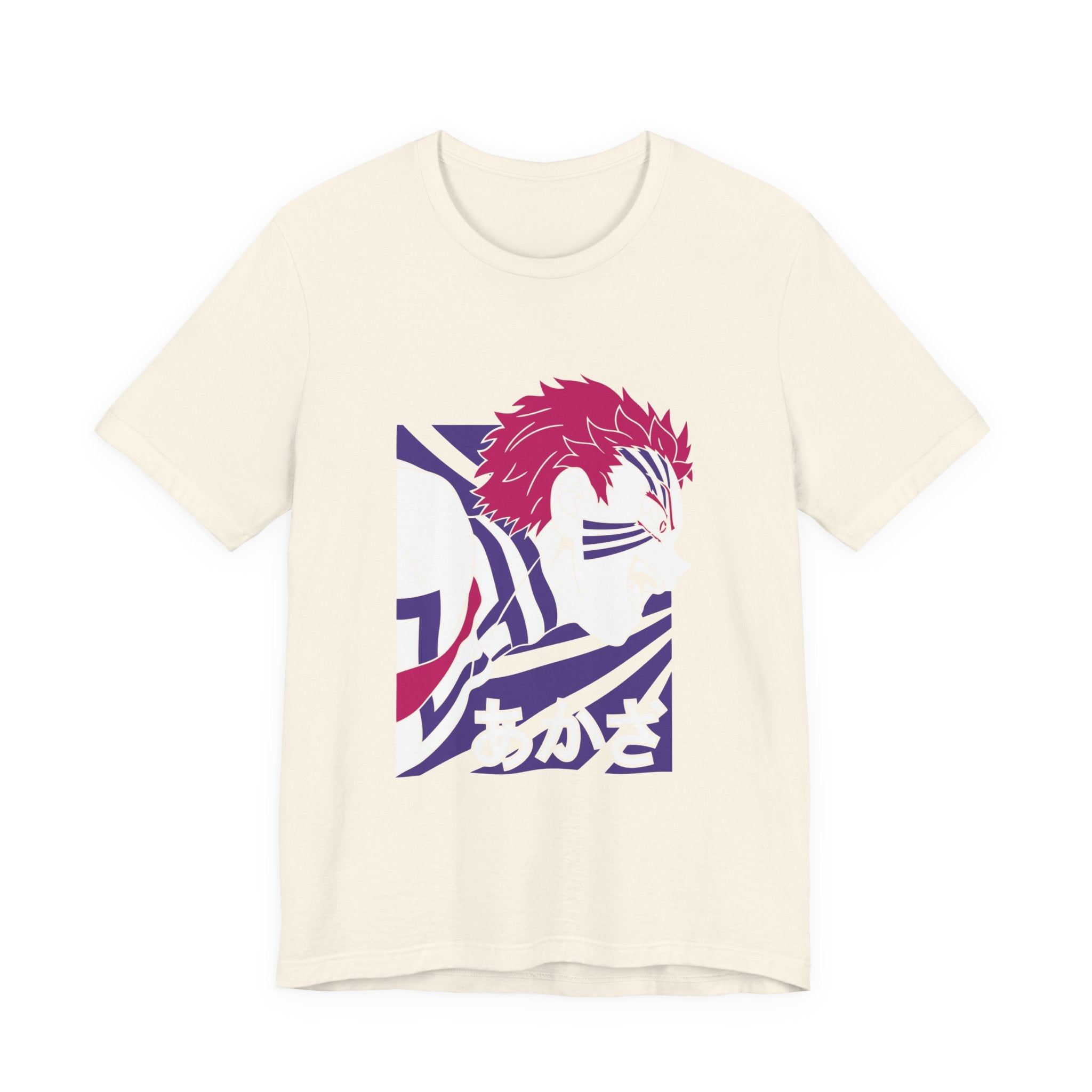 Anime Tiger Face T‑Shirt — Stylized Red & Purple Graphic Tee