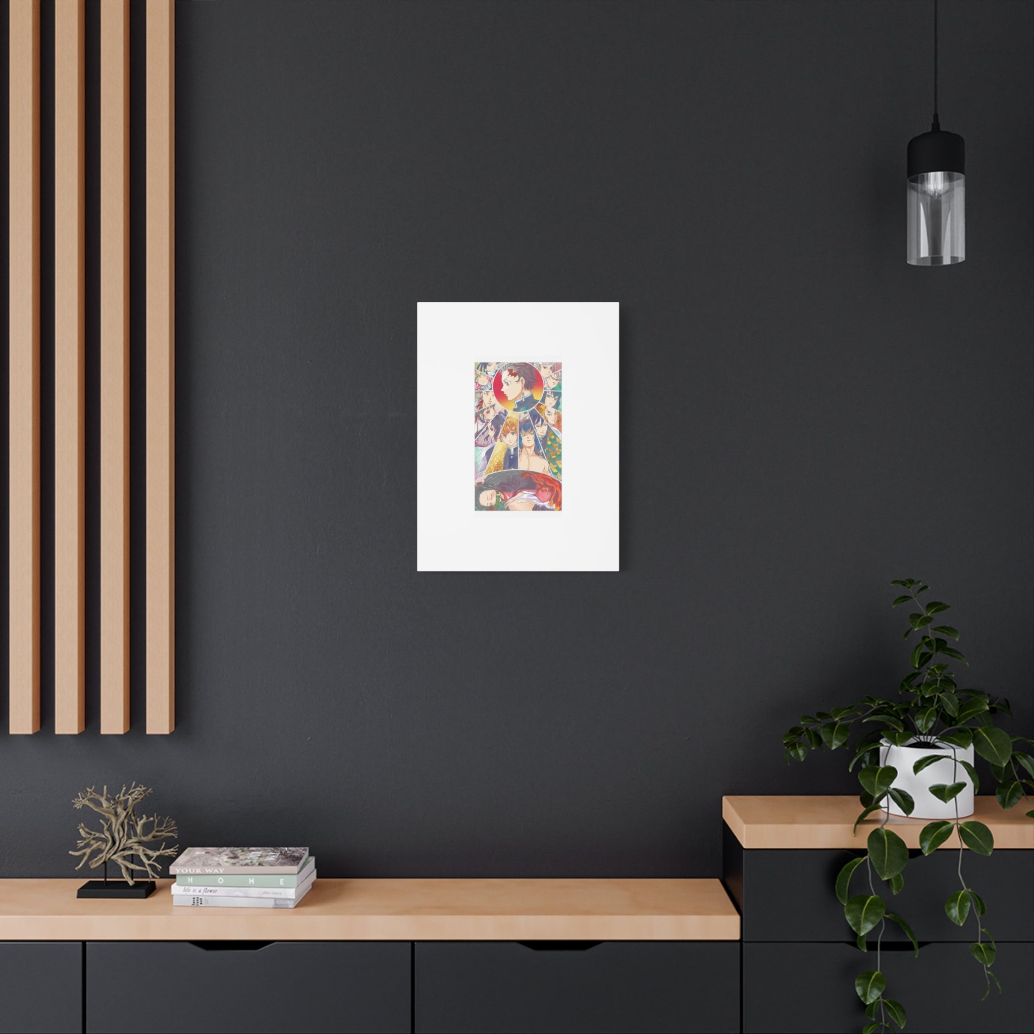 Anime Character Collage Matte Canvas Print - Stretched Wall Art