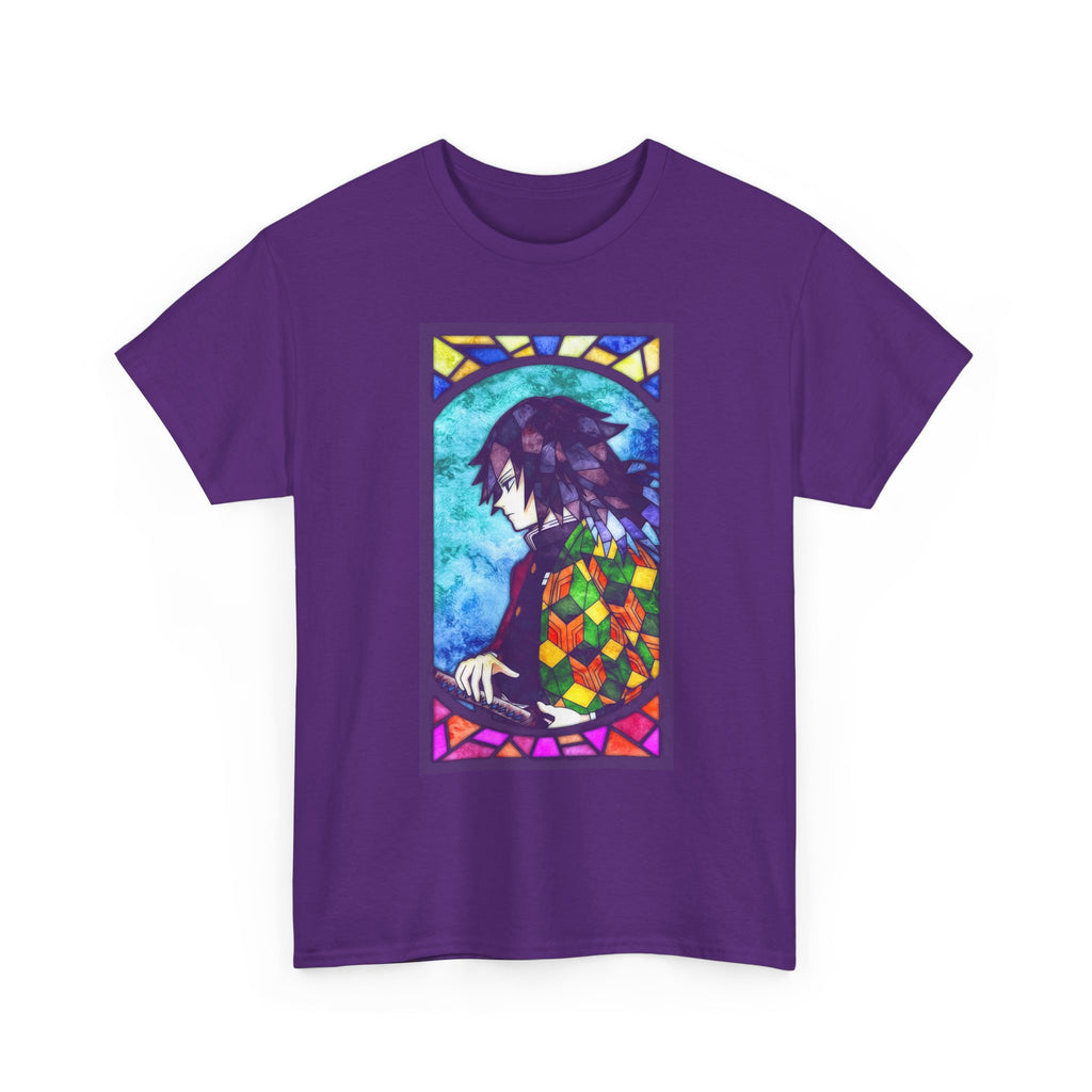 Stained Glass Owl T-Shirt — Colorful Mosaic Bird Graphic Tee