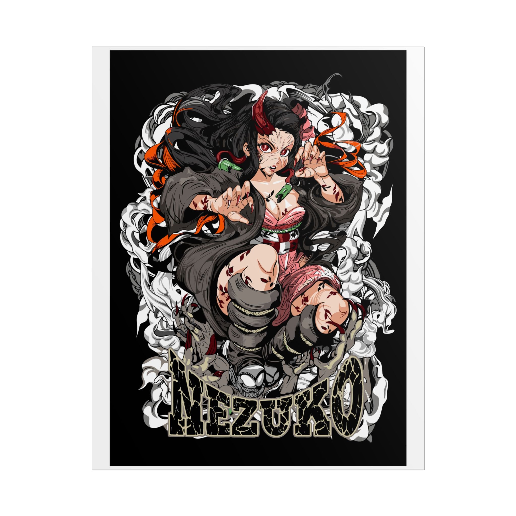 Nezuko Demon Girl Anime Poster — Rolled Collectible Wall Art
