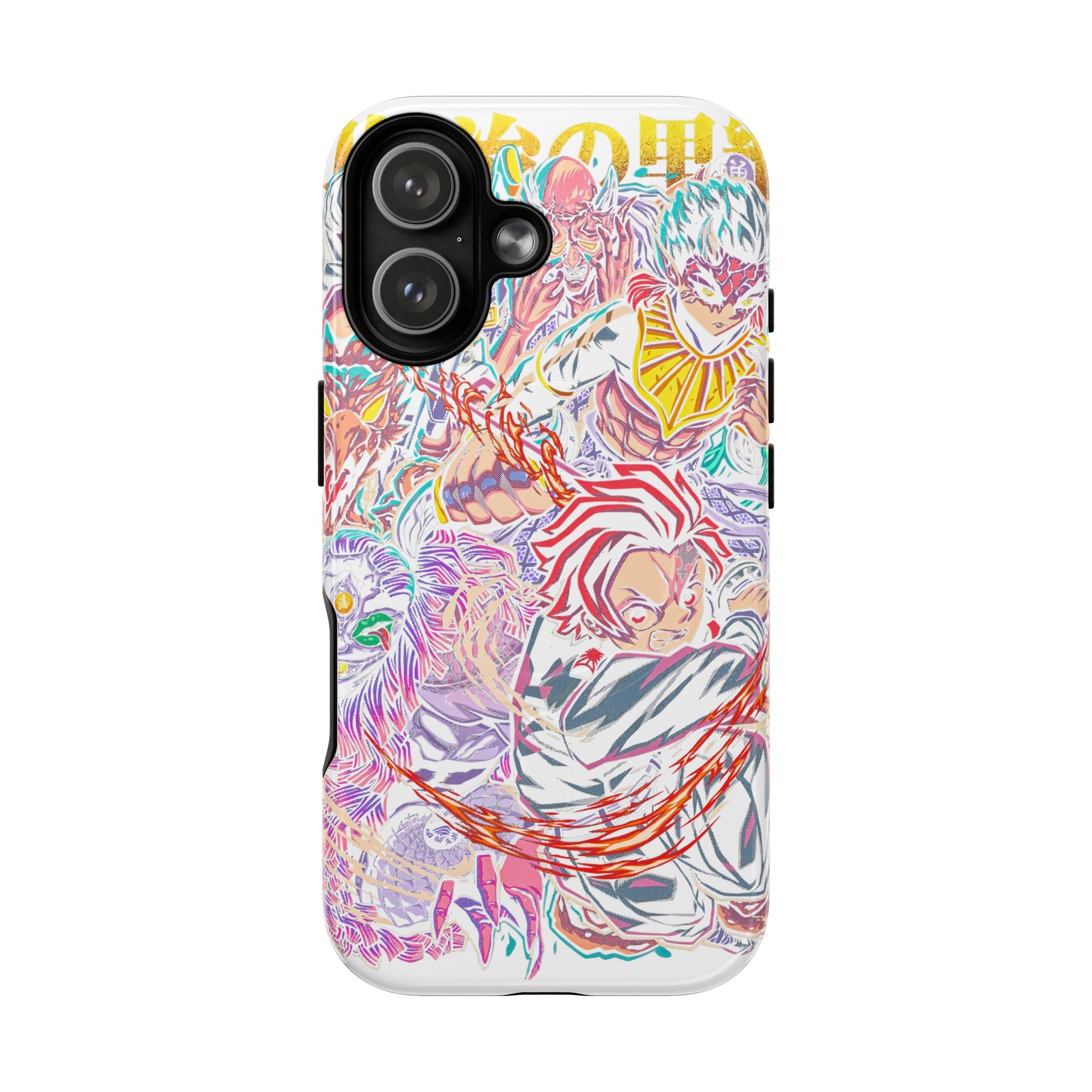 Anime Battle Phone Case — Colorful Demon Slayer Collage Magnetic Case