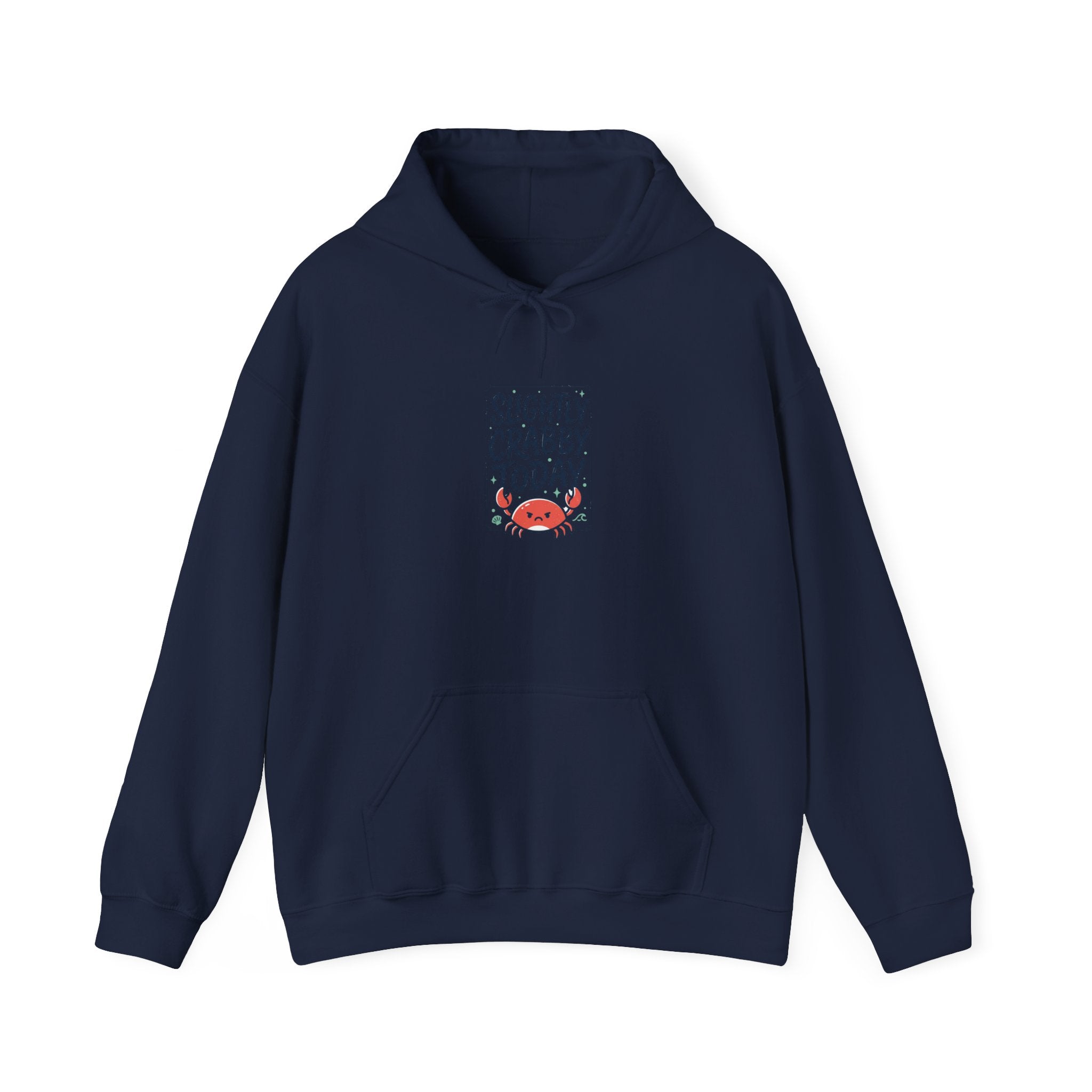 Slightly Crabby Today Hoodie | Cute Grumpy Crab, Coastal Mood Humor
