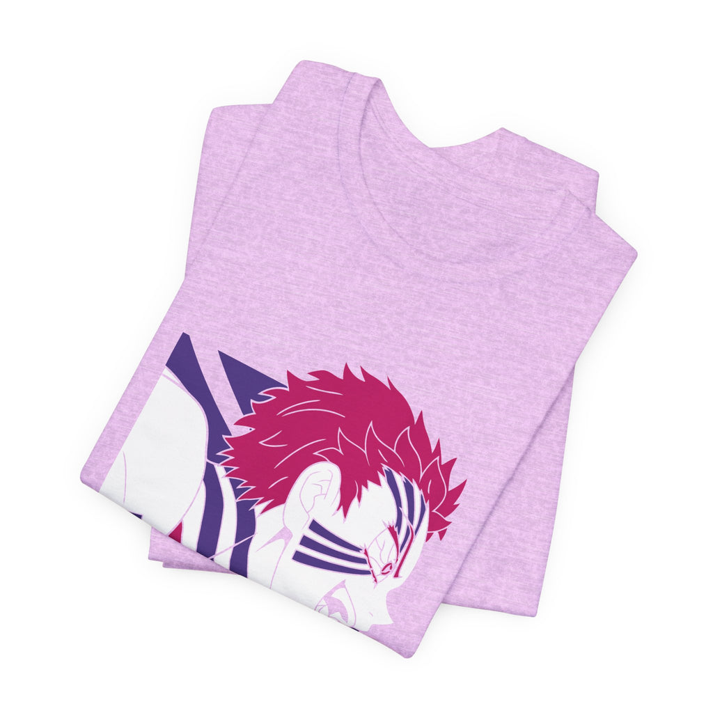 Anime Tiger Face T‑Shirt — Stylized Red & Purple Graphic Tee