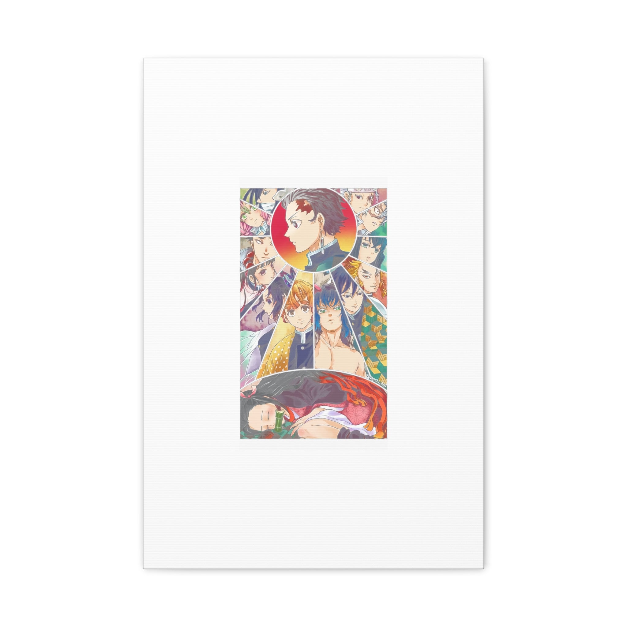 Anime Character Collage Matte Canvas Print - Stretched Wall Art