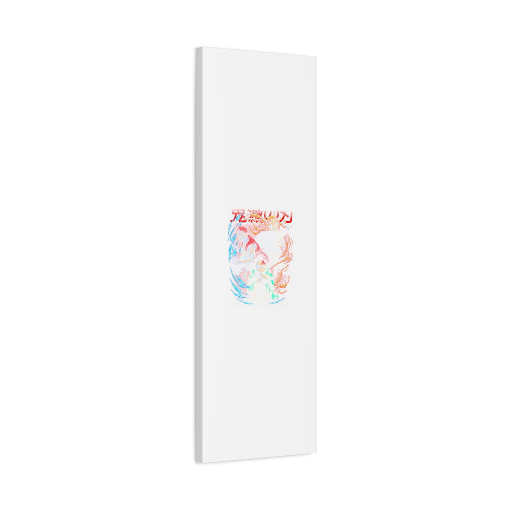 Anime Canvas Wall Art — Demon Slayer Tanjiro & Rengoku Matte Stretched Print
