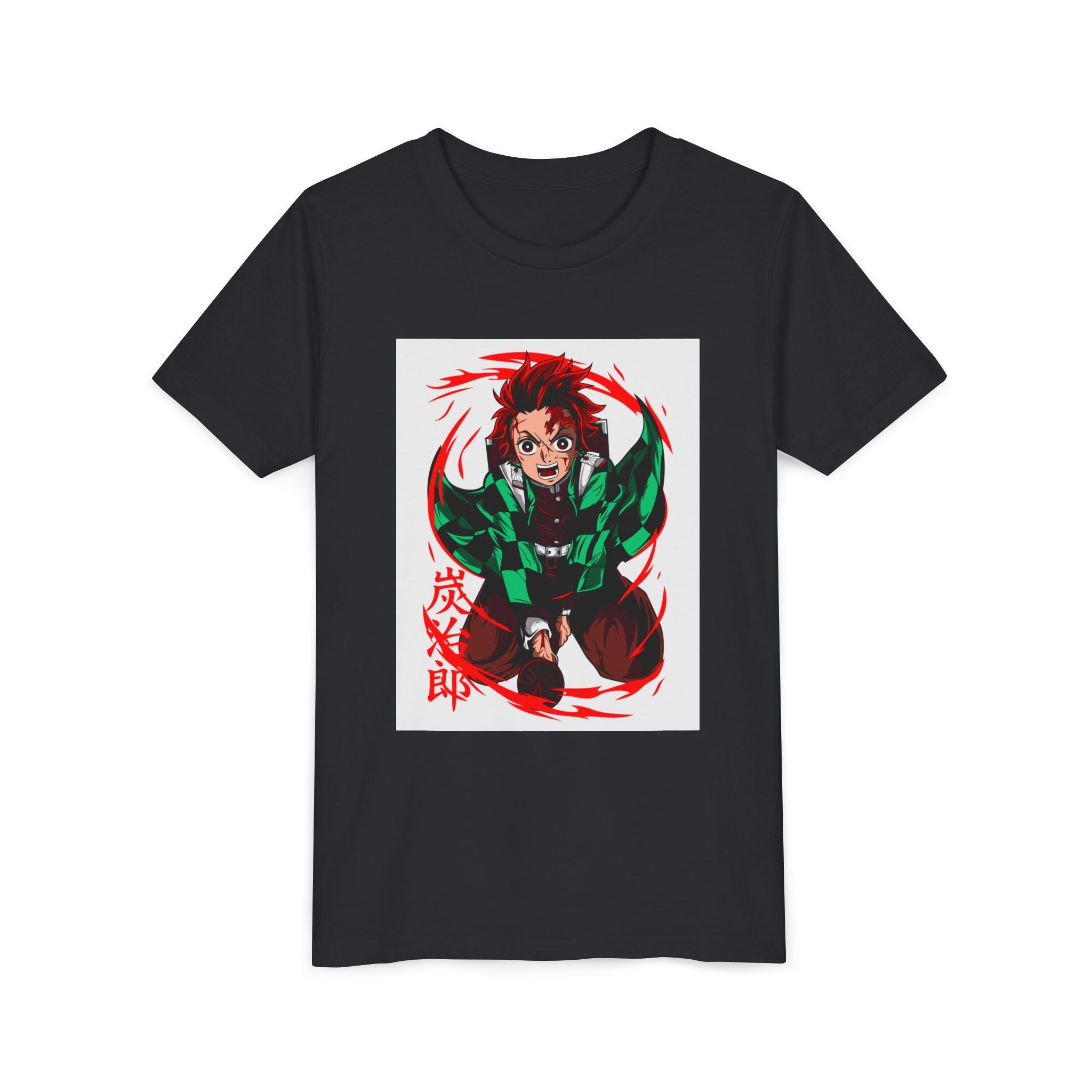 Youth Anime Character Tee — Action Pose Graphic Short Sleeve Shirt