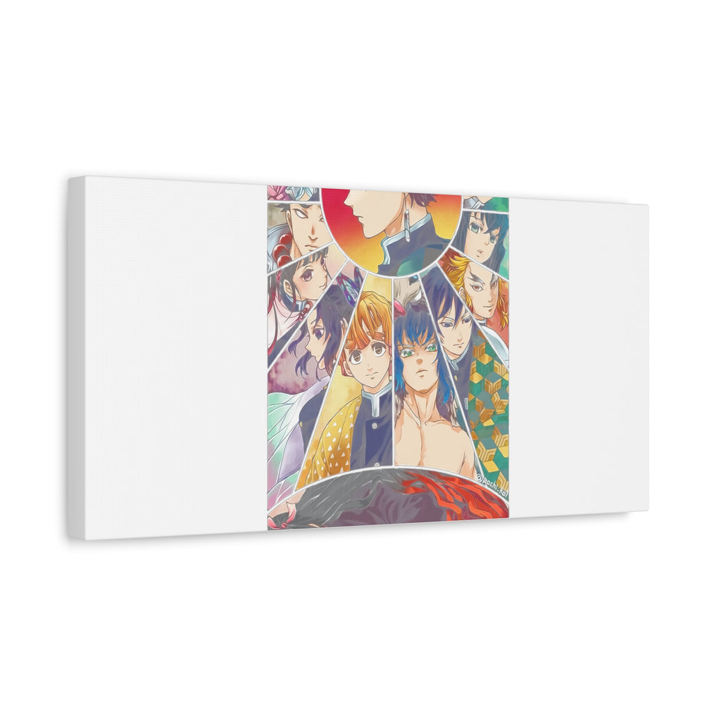 Anime Character Collage Matte Canvas Print - Stretched Wall Art