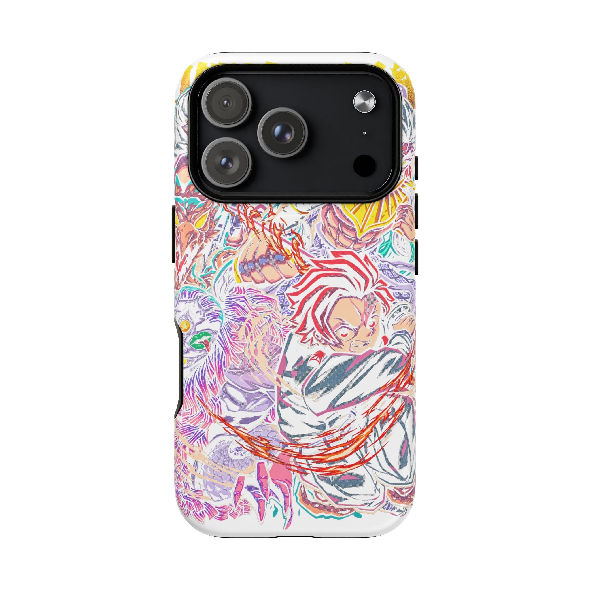 Anime Battle Phone Case — Colorful Demon Slayer Collage Magnetic Case