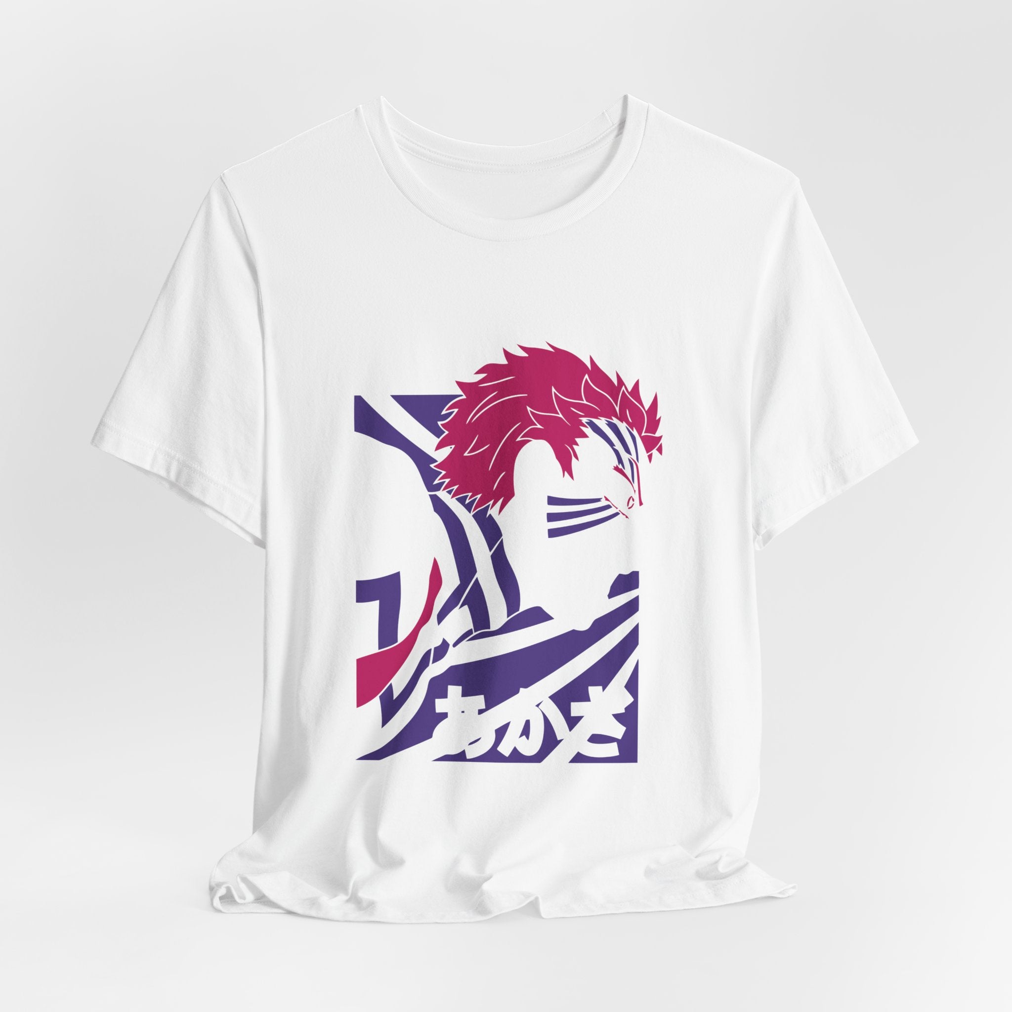 Anime Tiger Face T‑Shirt — Stylized Red & Purple Graphic Tee