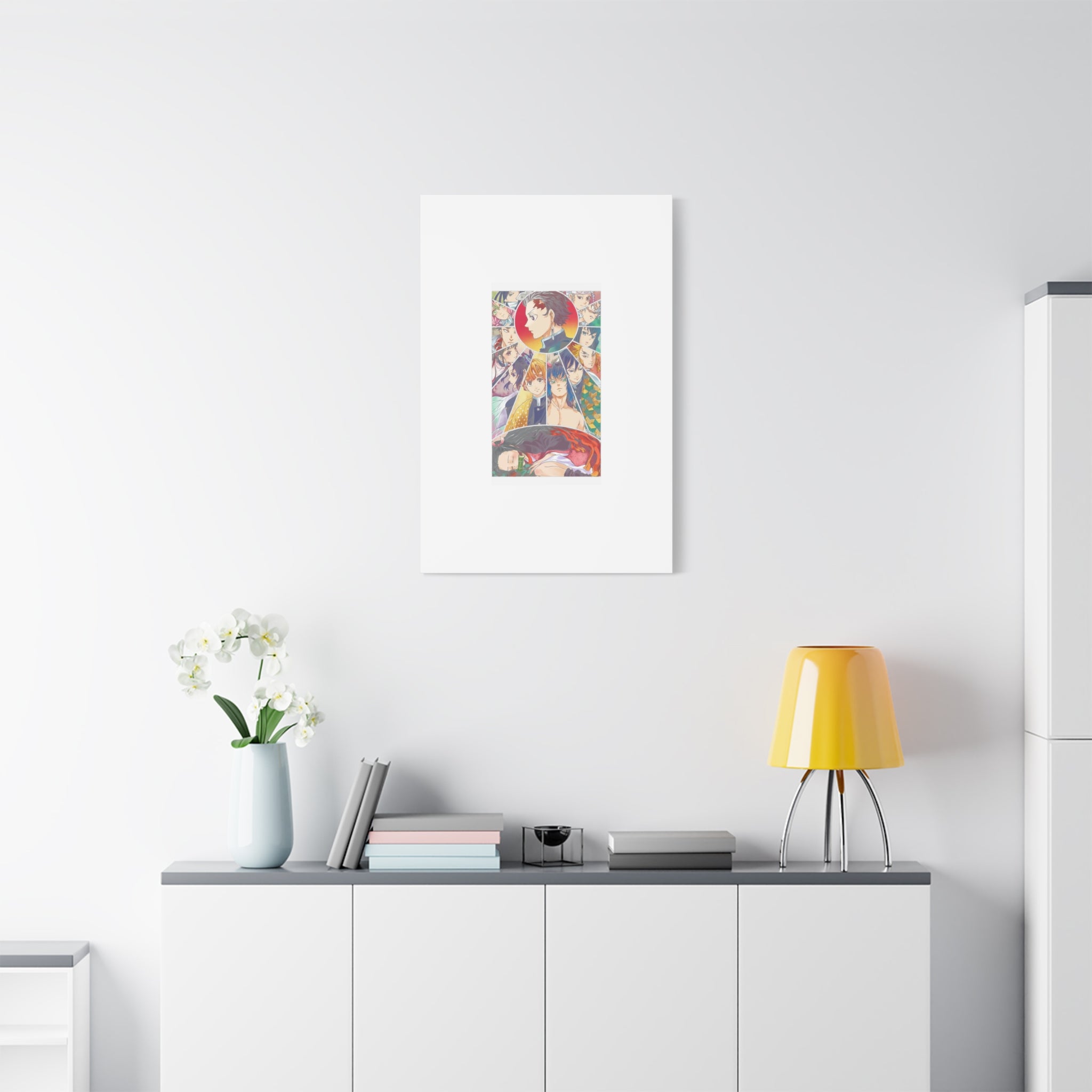 Anime Character Collage Matte Canvas Print - Stretched Wall Art