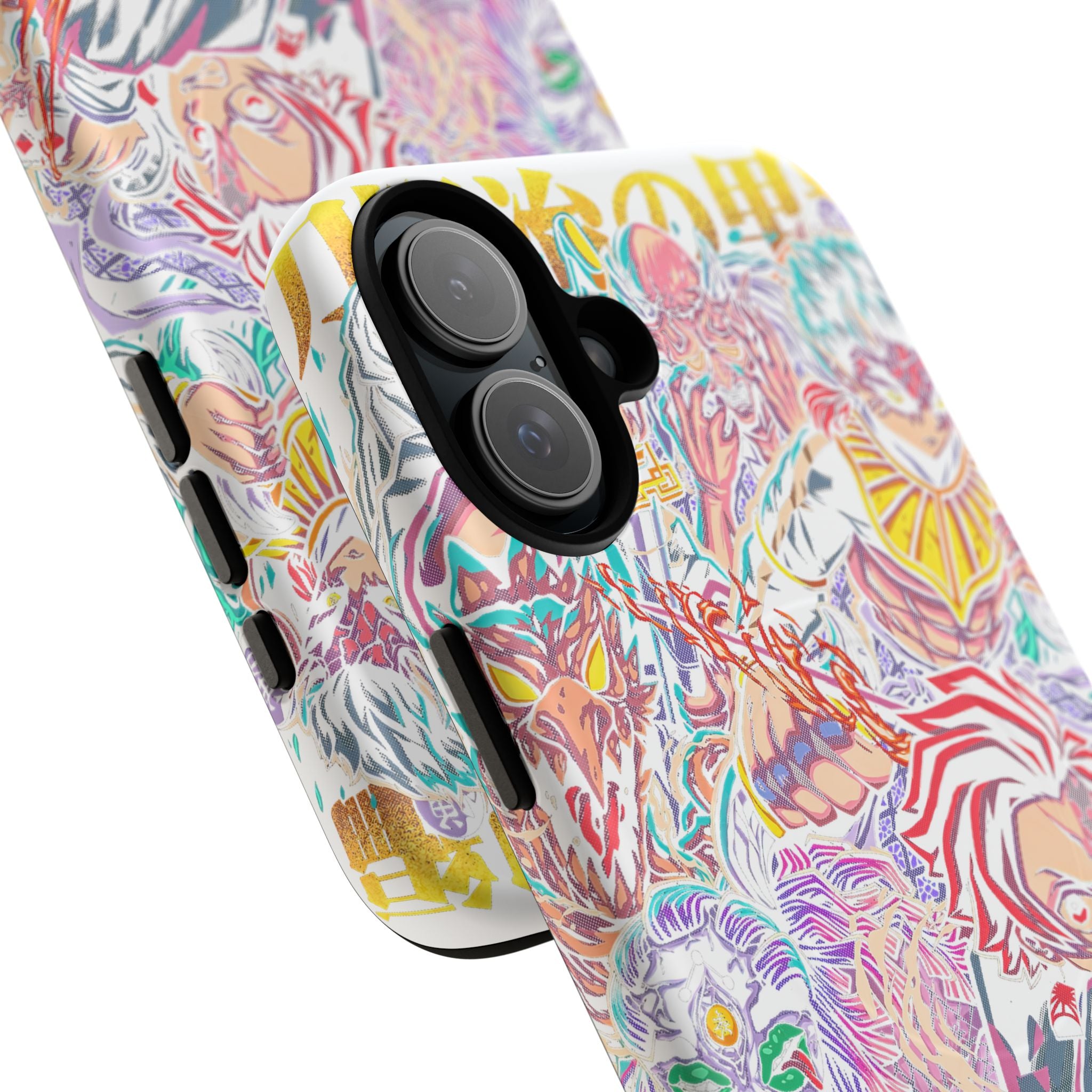 Anime Battle Phone Case — Colorful Demon Slayer Collage Magnetic Case