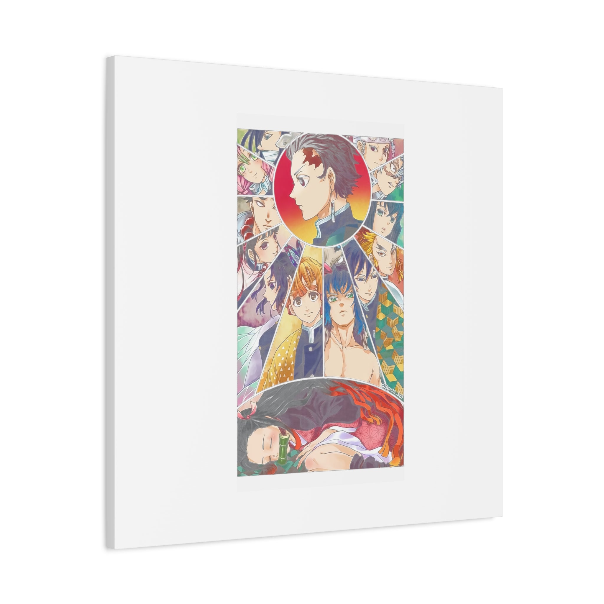 Anime Character Collage Matte Canvas Print - Stretched Wall Art