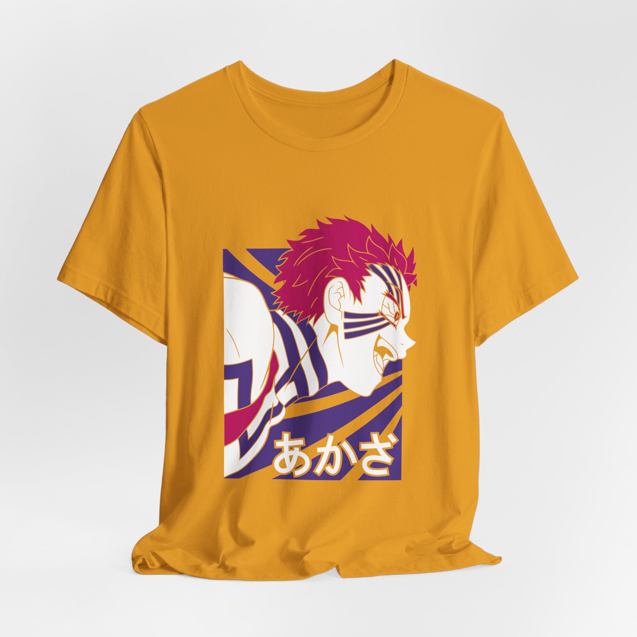 Anime Tiger Face T‑Shirt — Stylized Red & Purple Graphic Tee