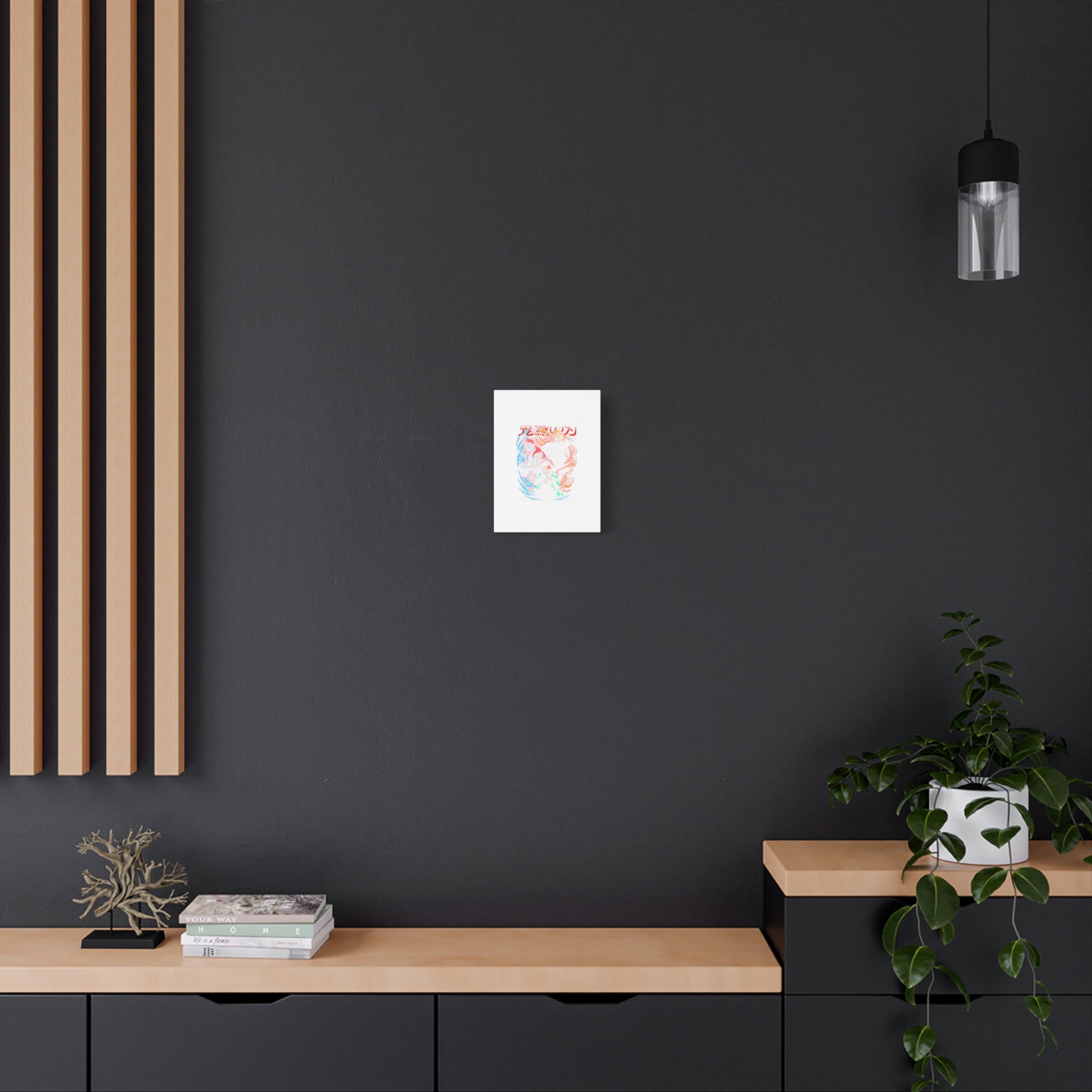 Anime Canvas Wall Art — Demon Slayer Tanjiro & Rengoku Matte Stretched Print