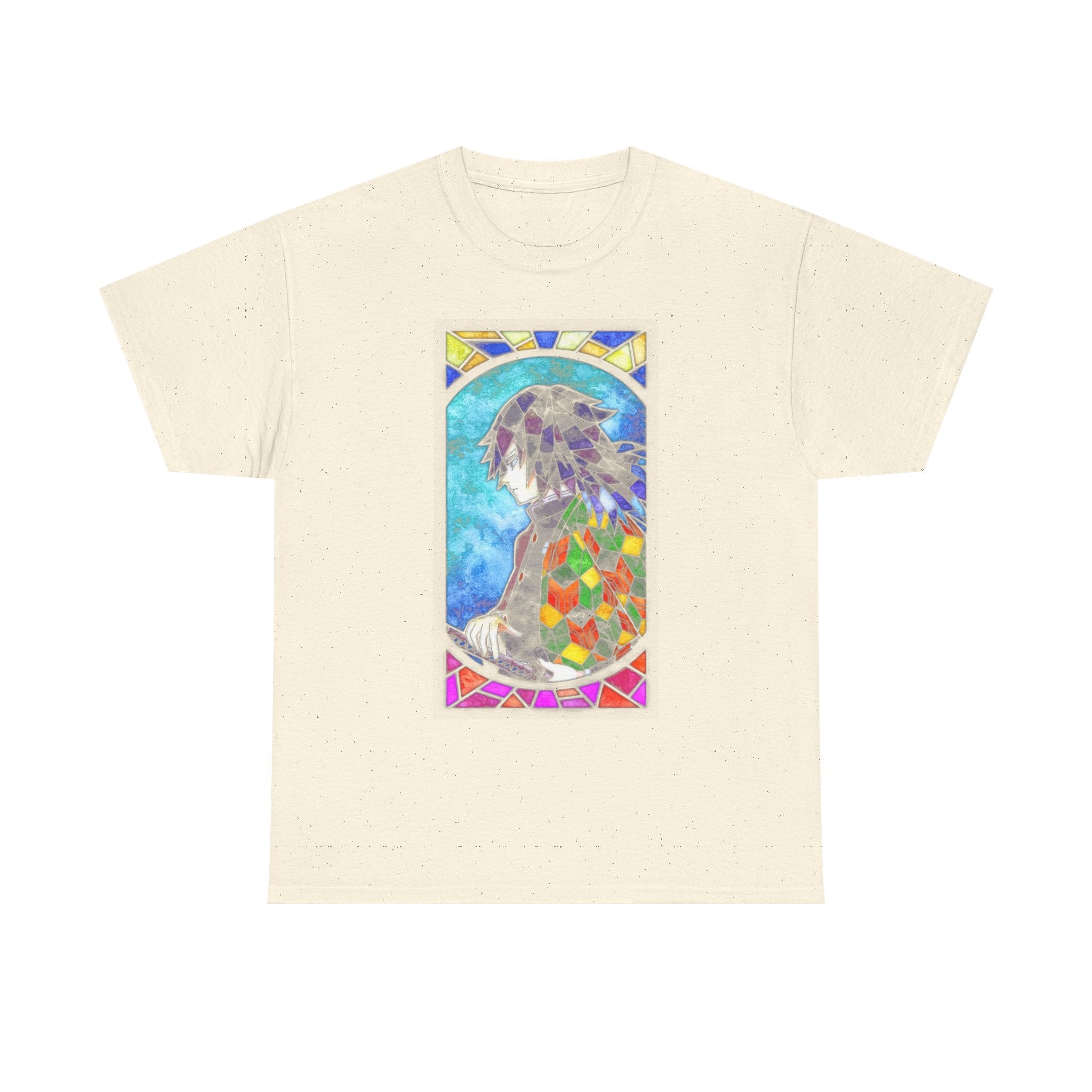 Stained Glass Owl T-Shirt — Colorful Mosaic Bird Graphic Tee