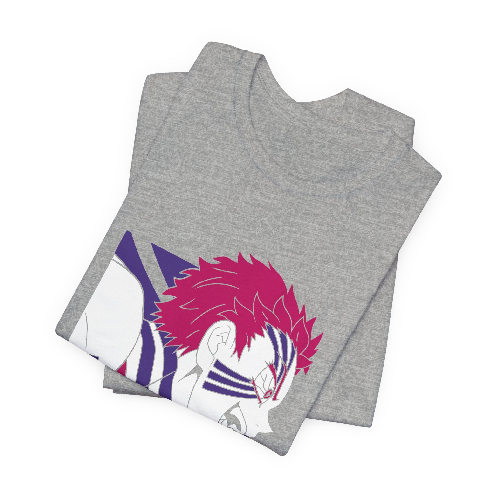 Anime Tiger Face T‑Shirt — Stylized Red & Purple Graphic Tee