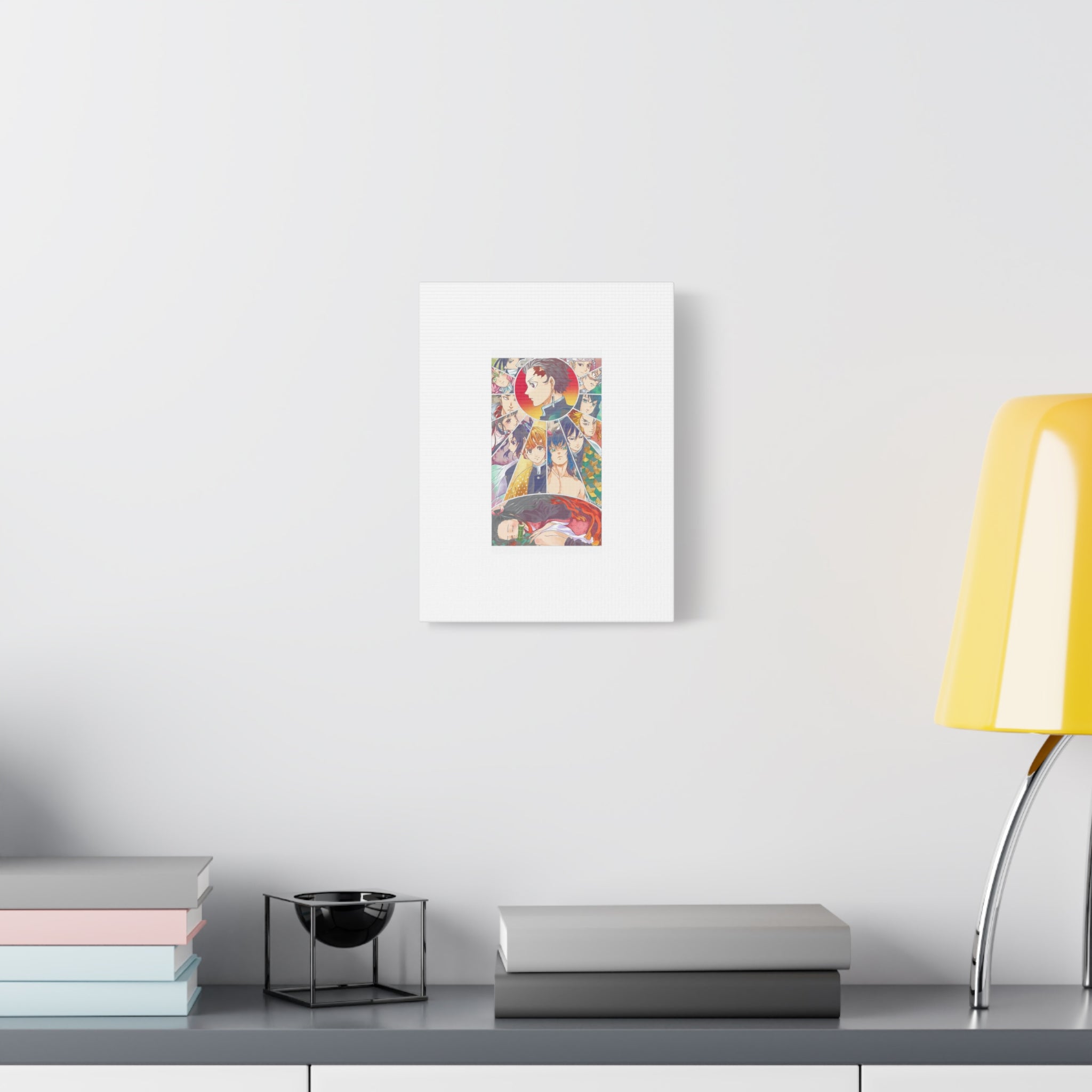 Anime Character Collage Matte Canvas Print - Stretched Wall Art