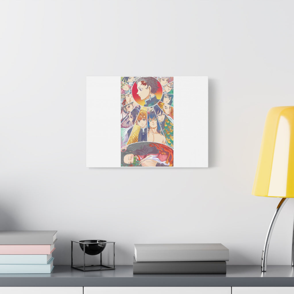 Anime Character Collage Matte Canvas Print - Stretched Wall Art