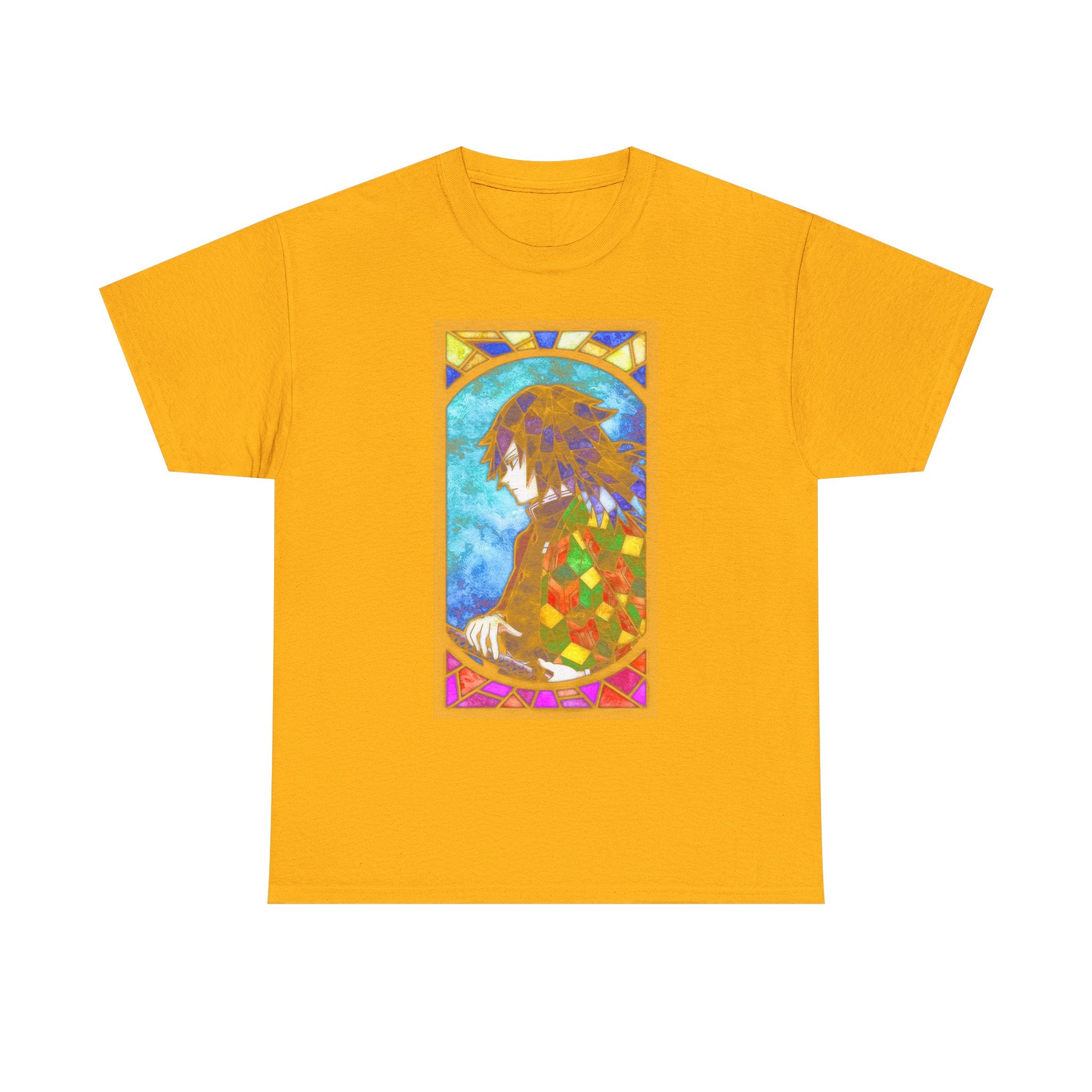 Stained Glass Owl T-Shirt — Colorful Mosaic Bird Graphic Tee