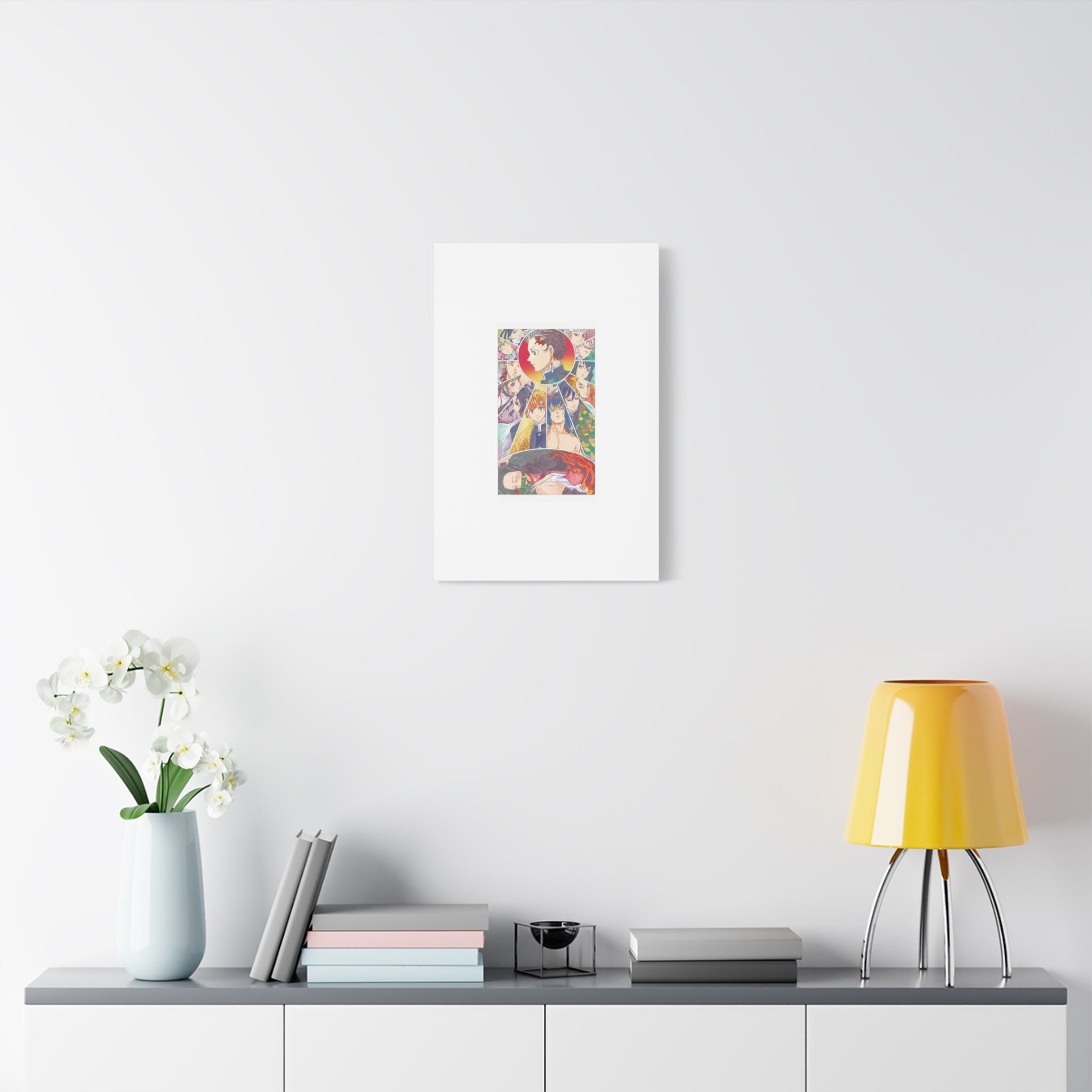 Anime Character Collage Matte Canvas Print - Stretched Wall Art