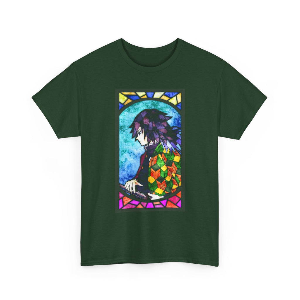 Stained Glass Owl T-Shirt — Colorful Mosaic Bird Graphic Tee