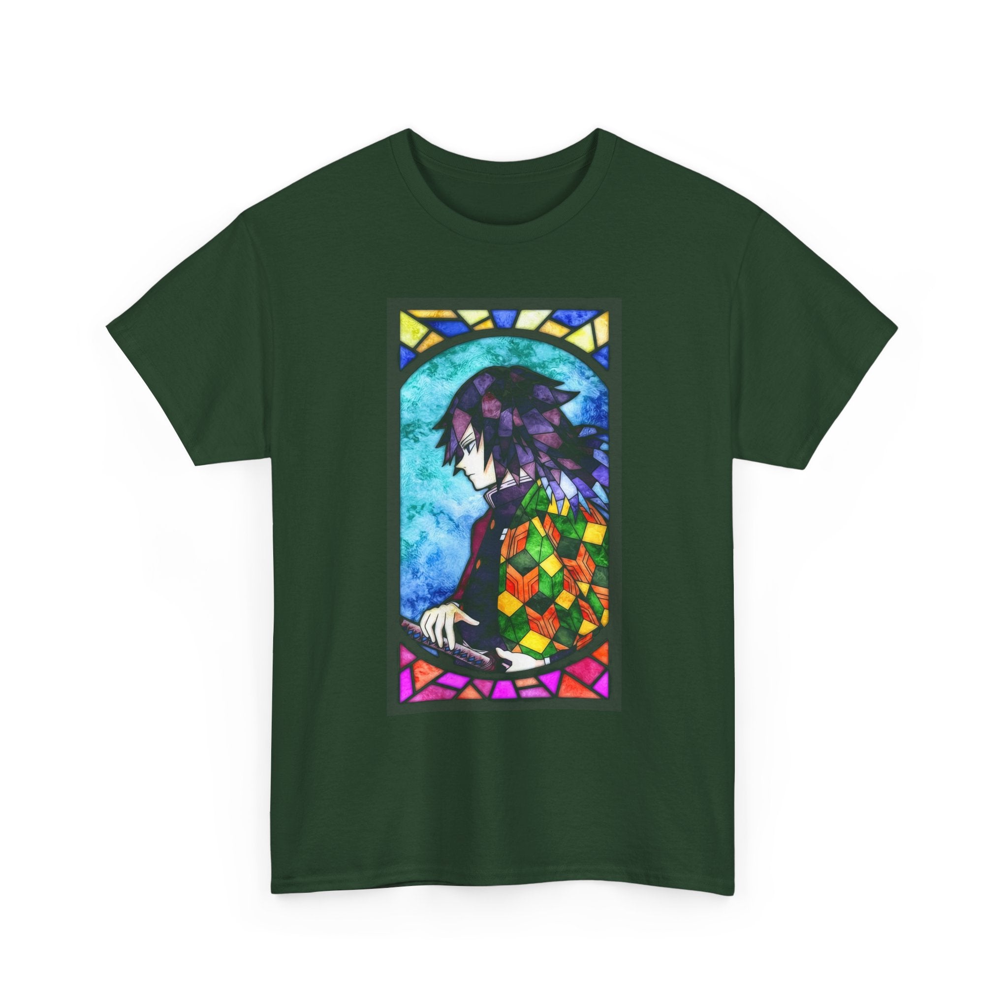Stained Glass Owl T-Shirt — Colorful Mosaic Bird Graphic Tee