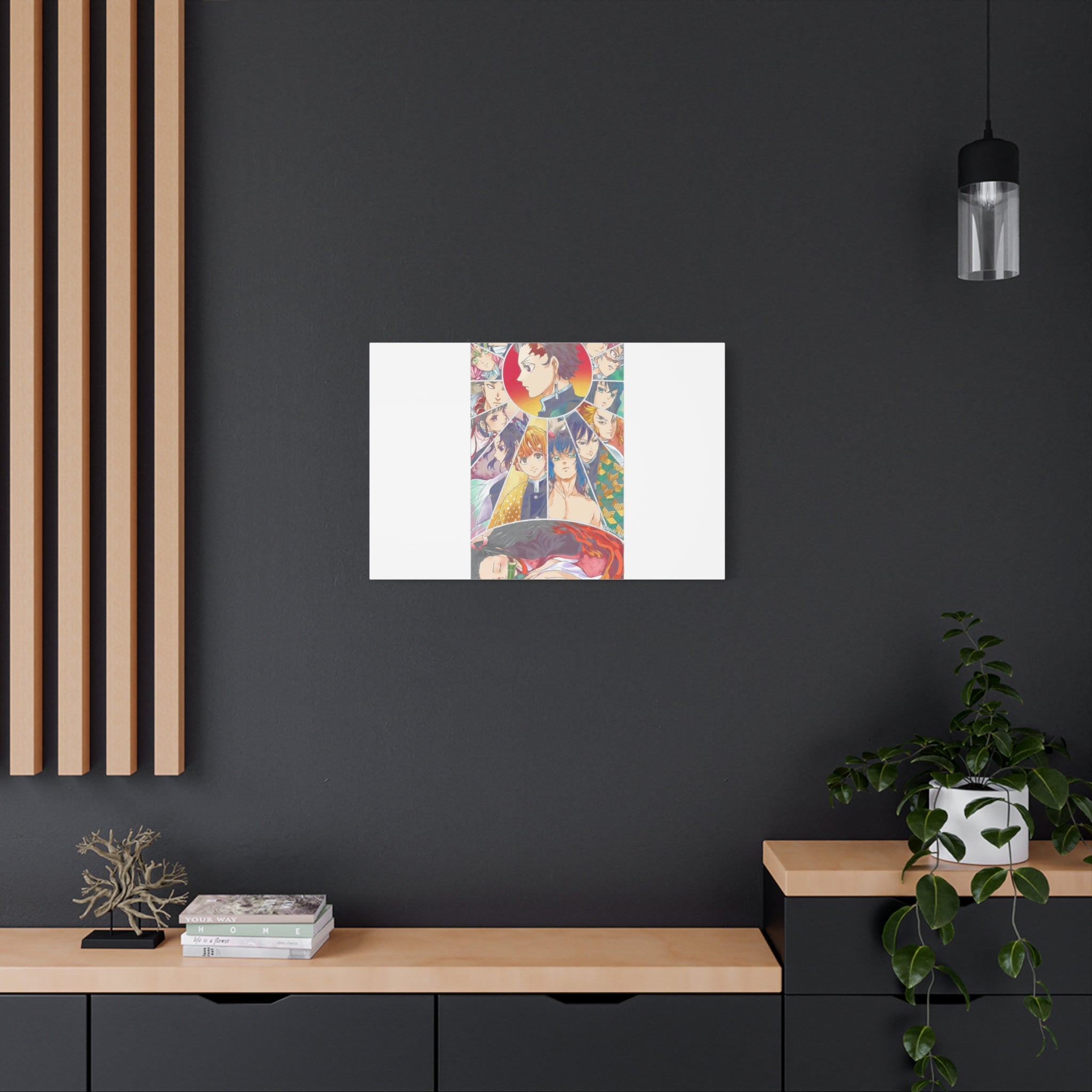 Anime Character Collage Matte Canvas Print - Stretched Wall Art