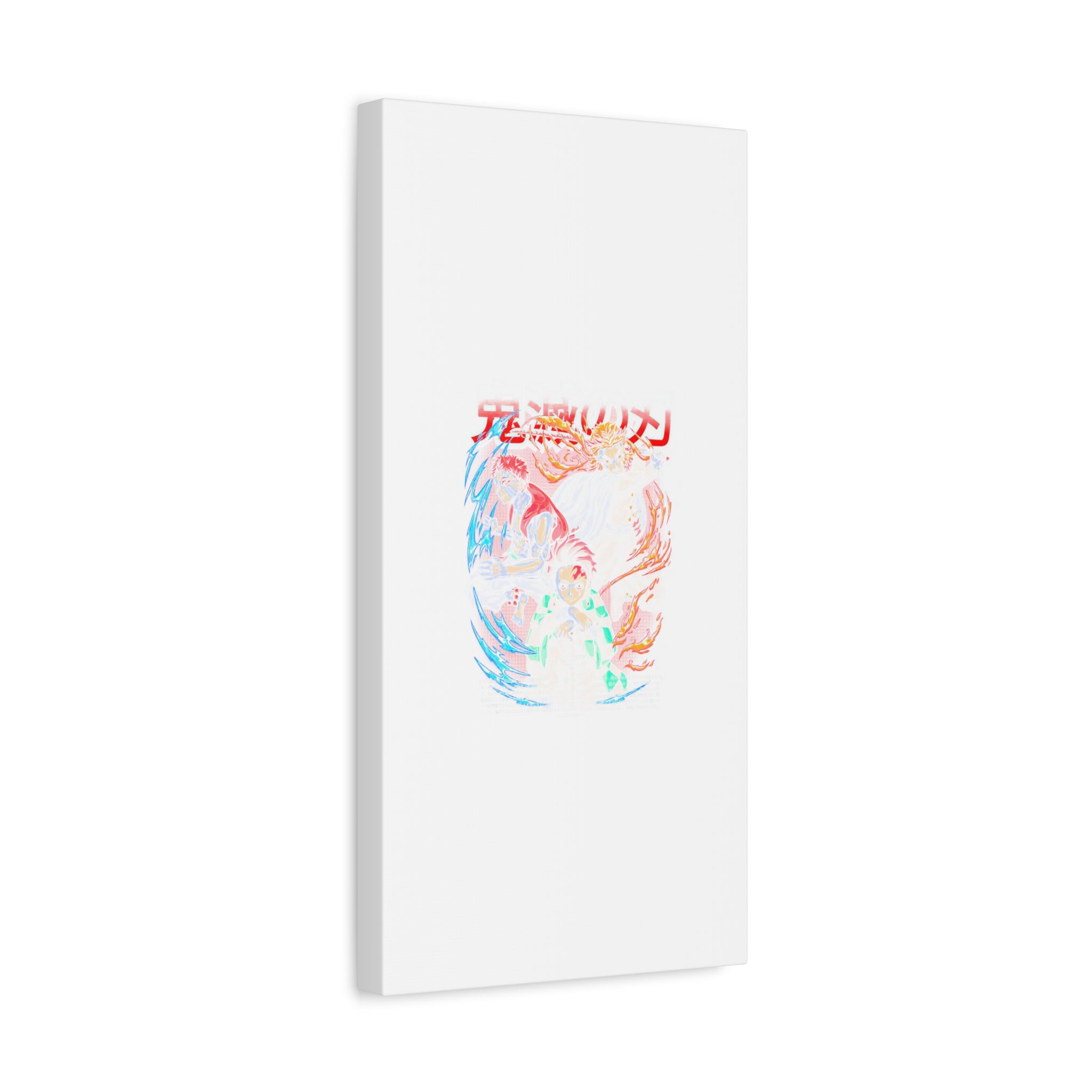 Anime Canvas Wall Art — Demon Slayer Tanjiro & Rengoku Matte Stretched Print