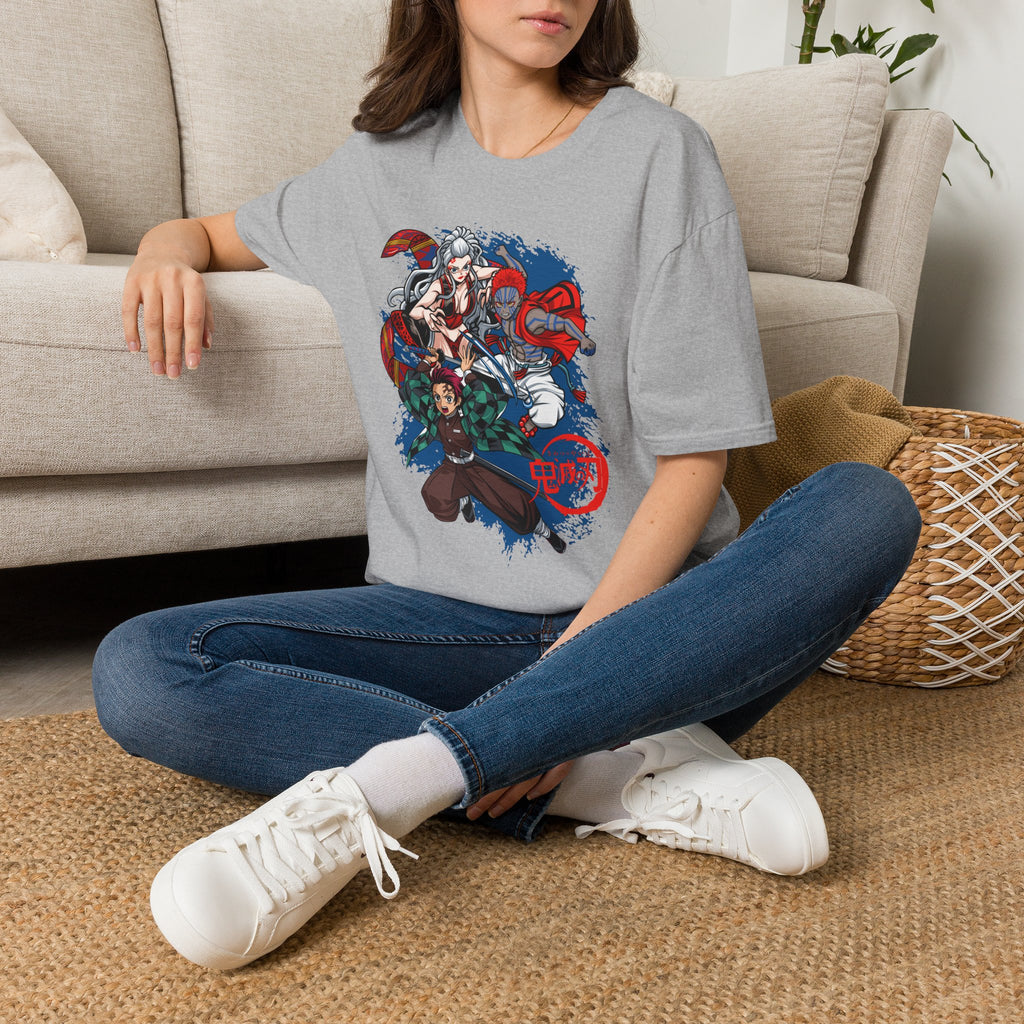 Anime Crew Graphic T-Shirt — Samurai & Fighters Illustration