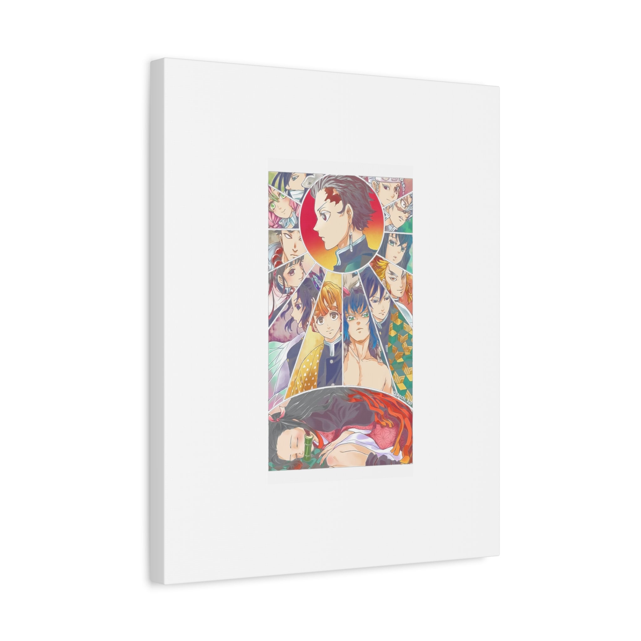 Anime Character Collage Matte Canvas Print - Stretched Wall Art