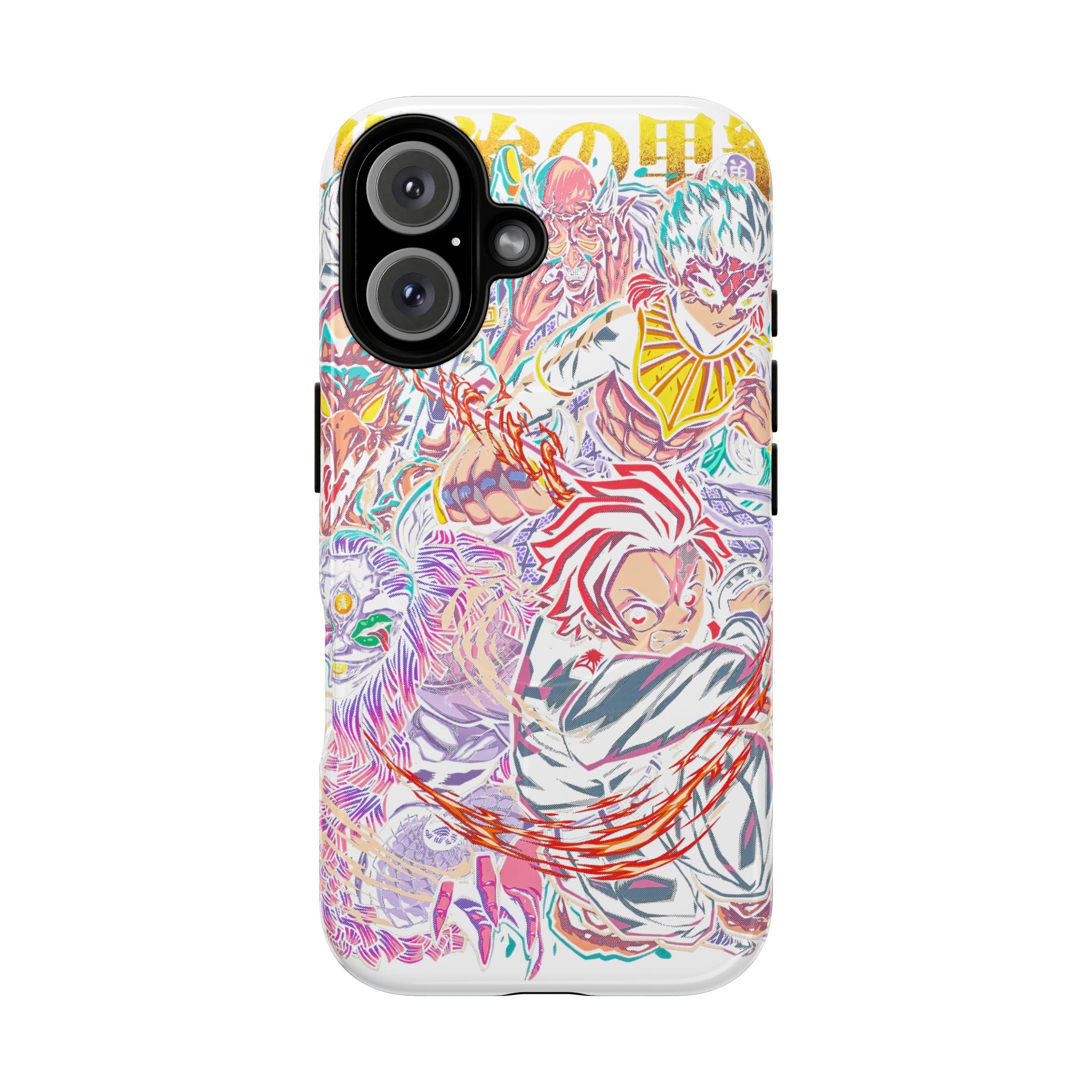 Anime Battle Phone Case — Colorful Demon Slayer Collage Magnetic Case