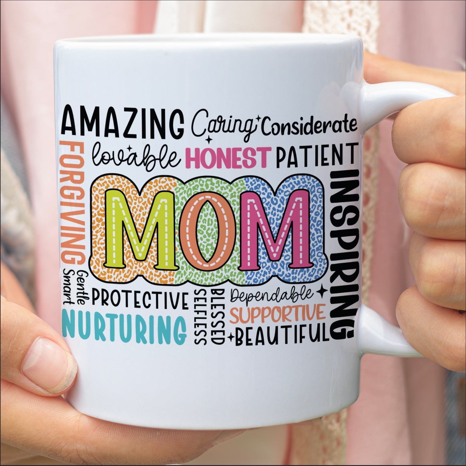 Inspirational Mom Mug - Retro Mom Life Mug, Blessed Mama Quote Gift for Mother's Day, Strong Mom Life Drinkware 682153
