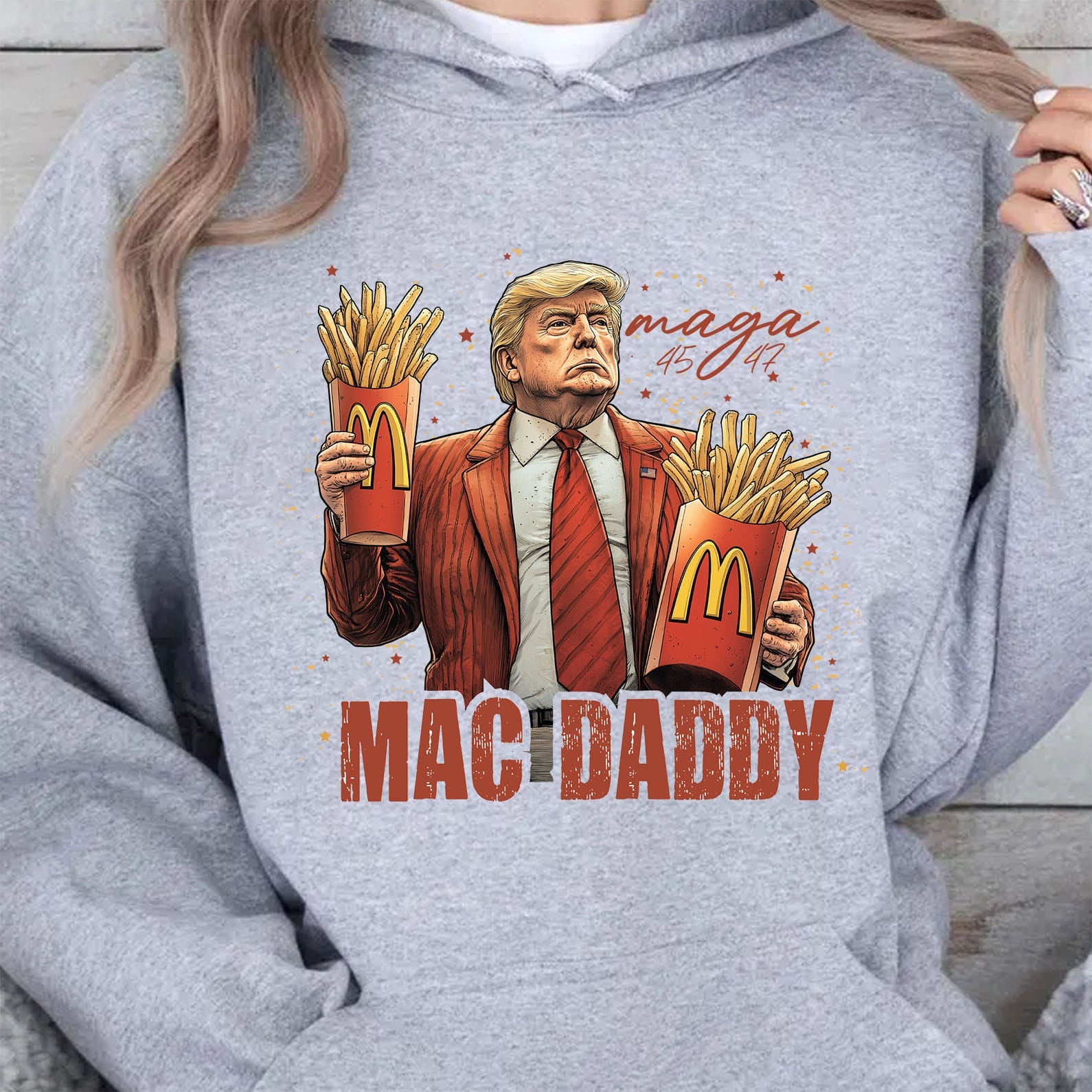 Trump Mac Daddy, Funny Trump Fries, Republican Trump President MAGA Shirt T1696 - GOP