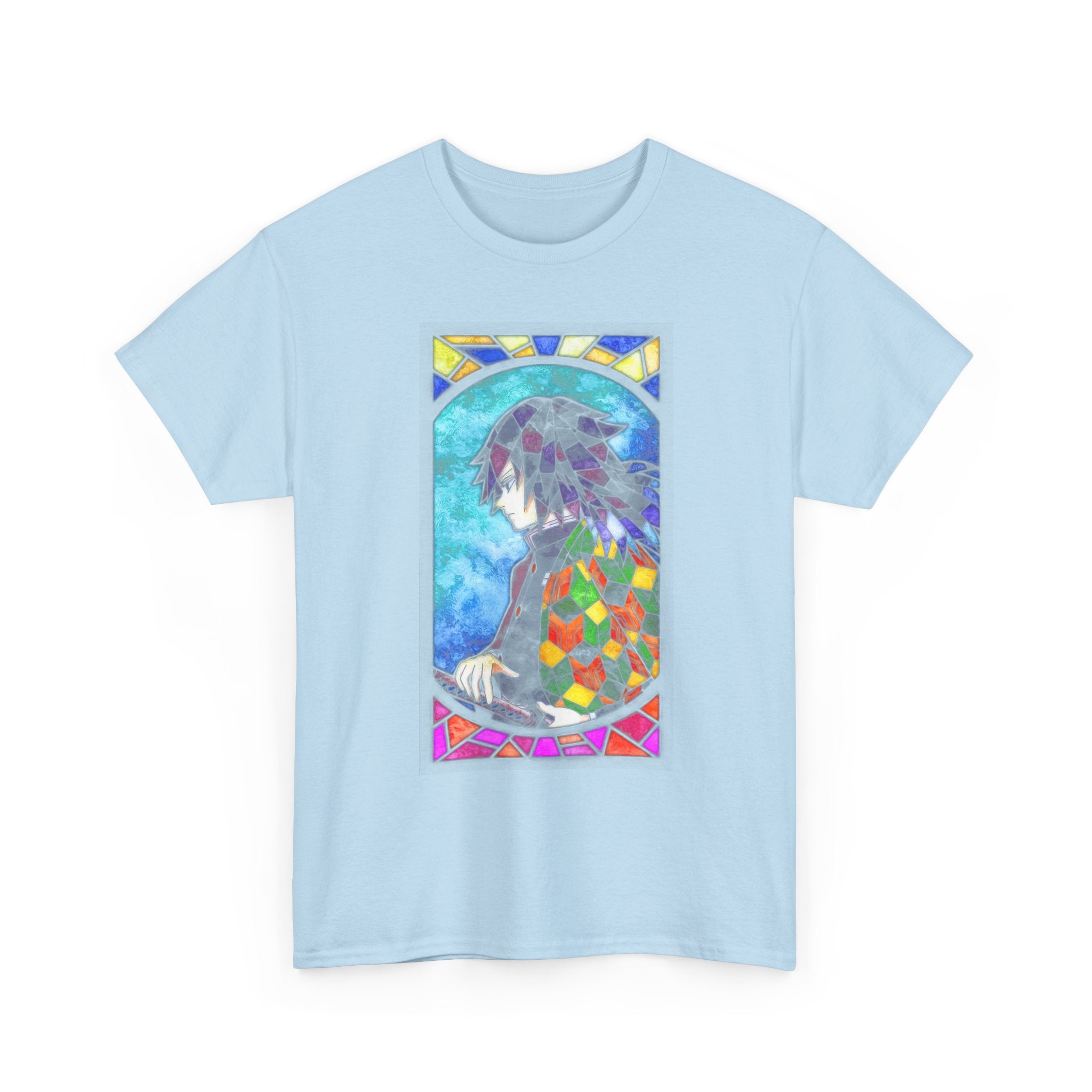 Stained Glass Owl T-Shirt — Colorful Mosaic Bird Graphic Tee