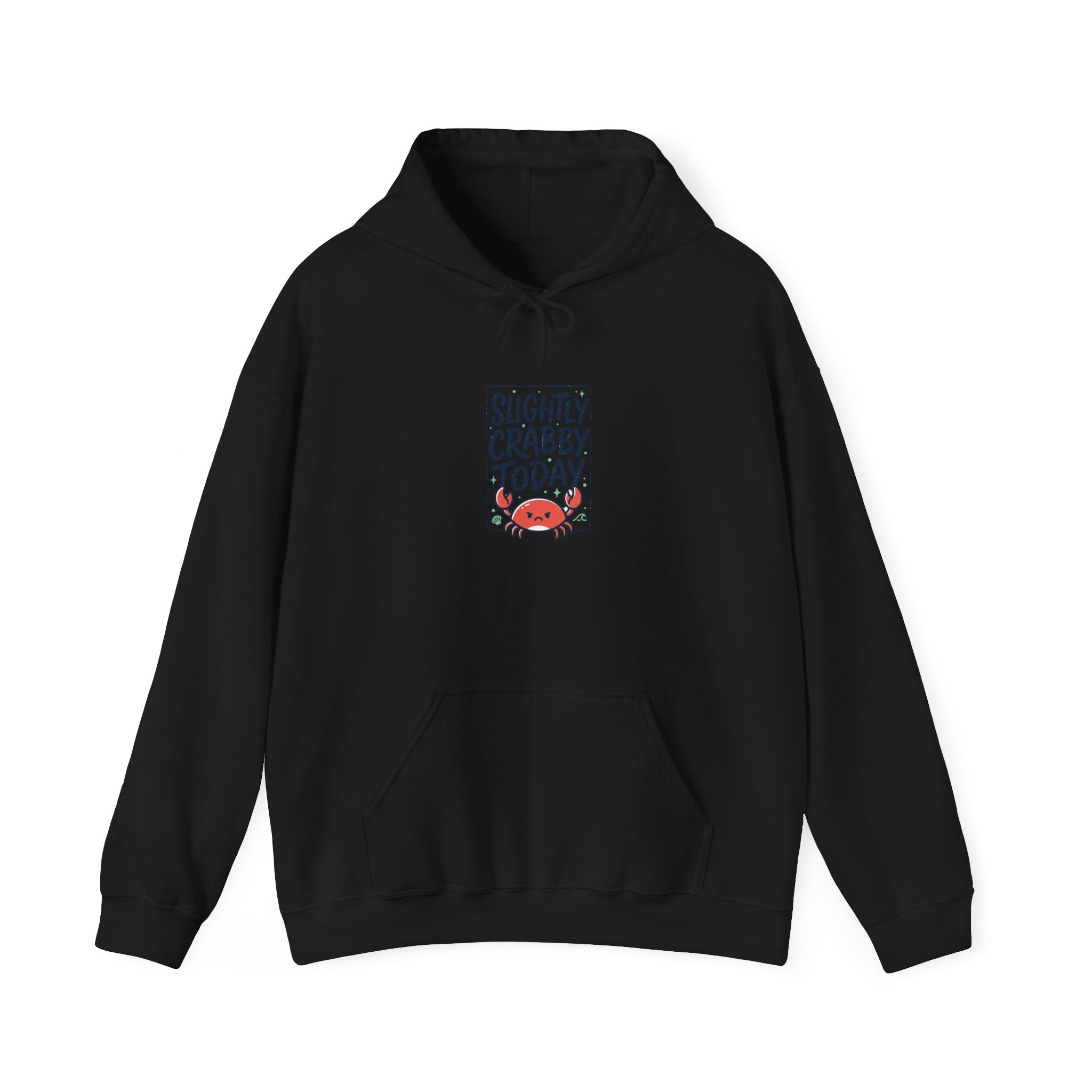 Slightly Crabby Today Hoodie | Cute Grumpy Crab, Coastal Mood Humor