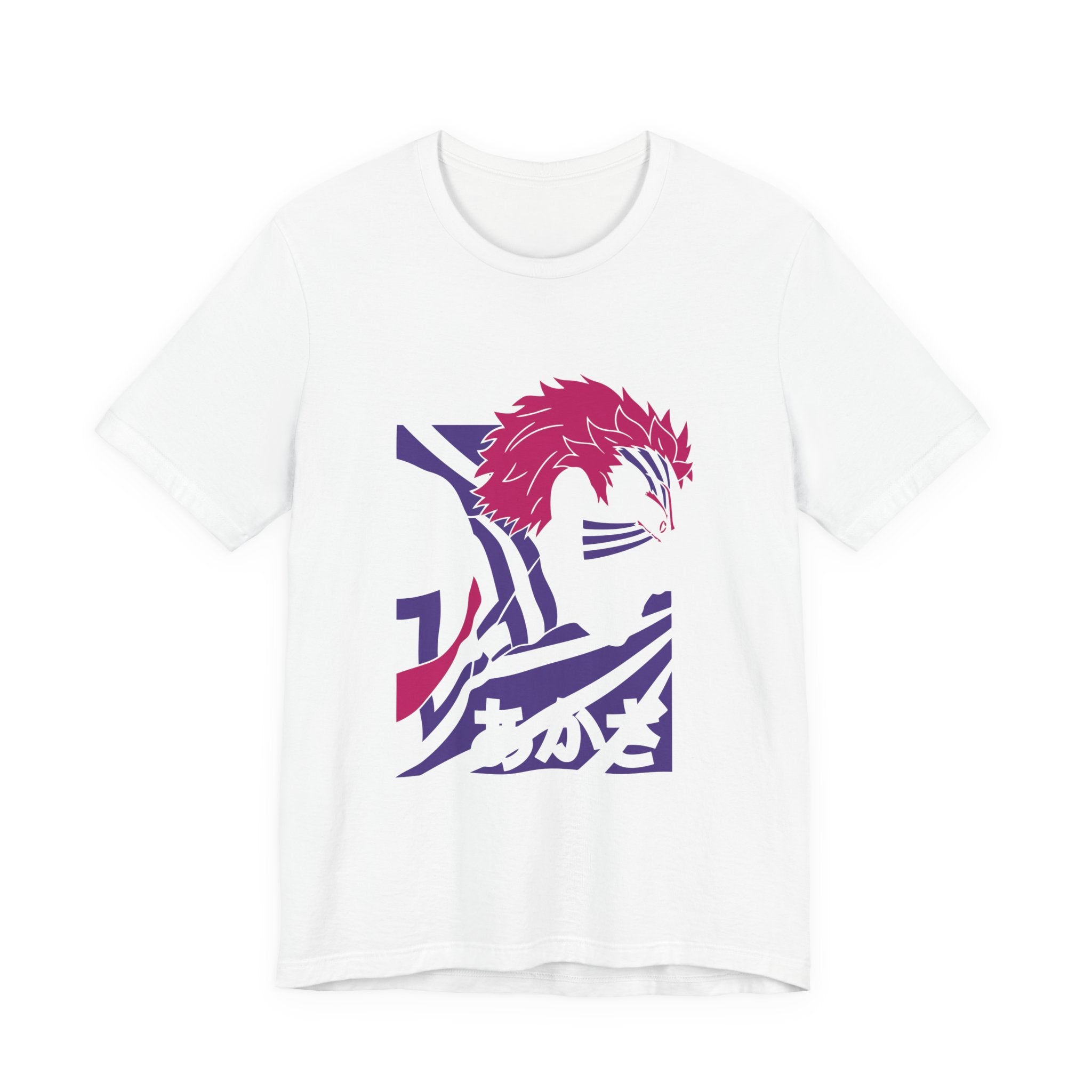 Anime Tiger Face T‑Shirt — Stylized Red & Purple Graphic Tee
