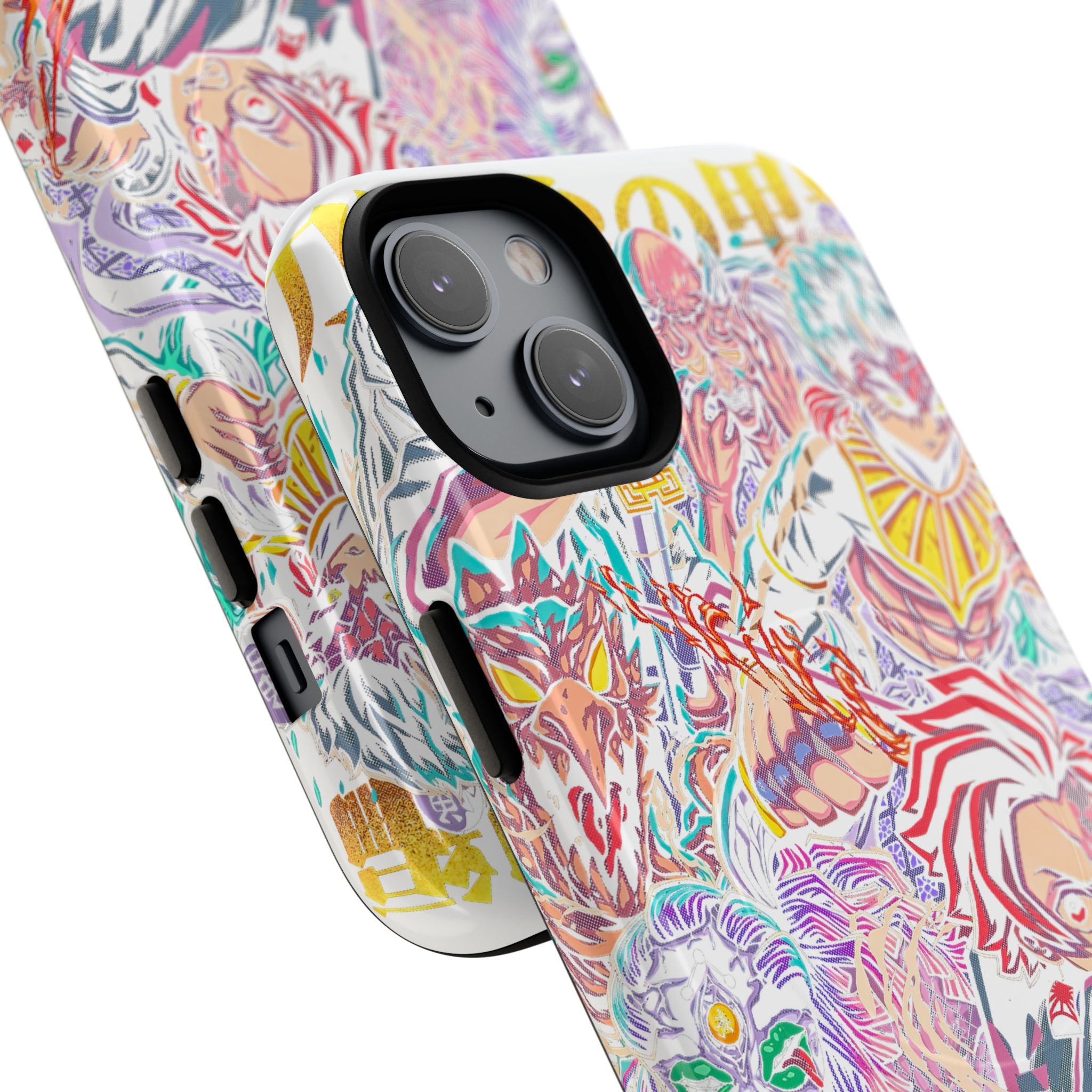 Anime Battle Phone Case — Colorful Demon Slayer Collage Magnetic Case