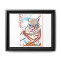 Demon Mask Anime Canvas Print — Inosuke Framed Matte Wall Art