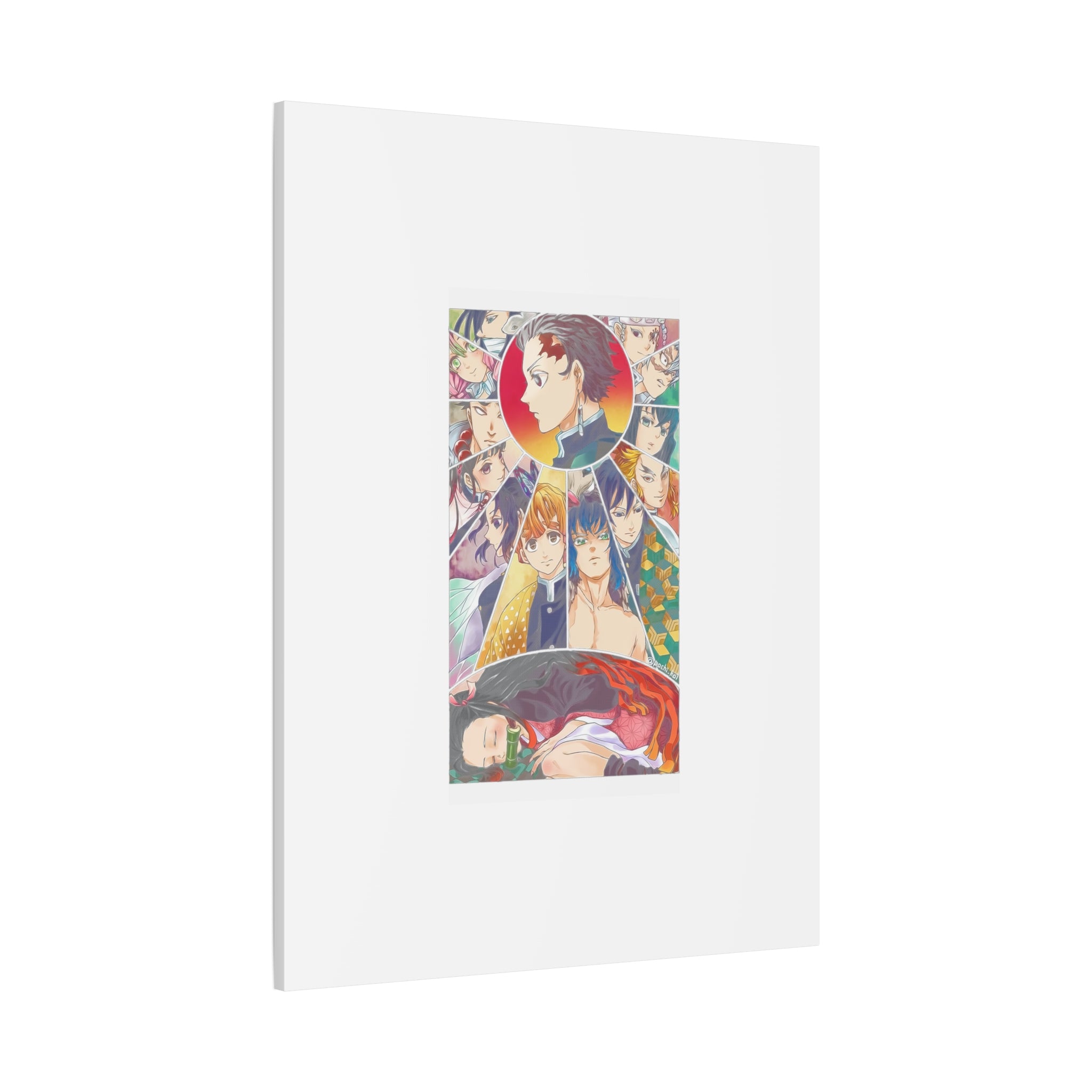 Anime Character Collage Matte Canvas Print - Stretched Wall Art