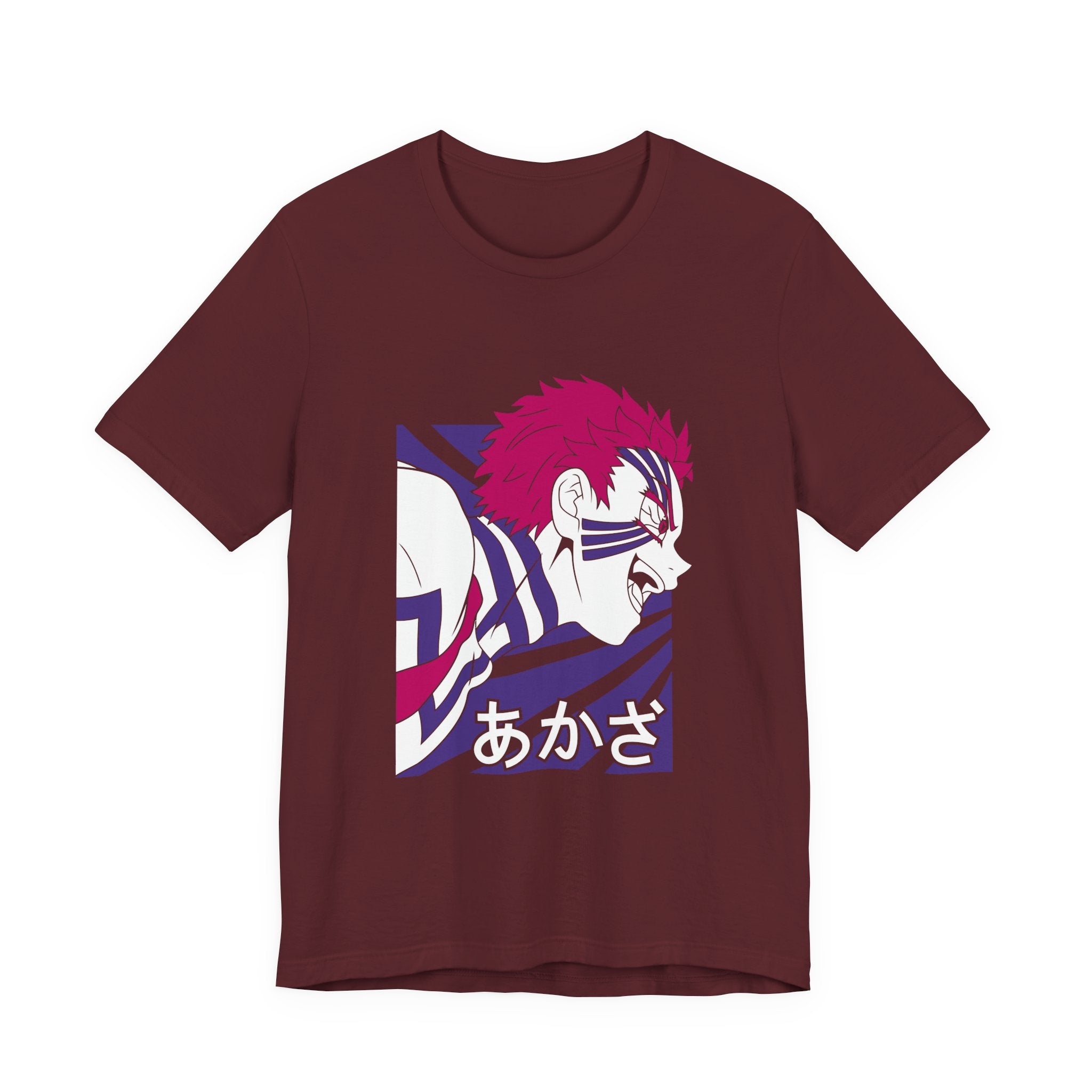 Anime Tiger Face T‑Shirt — Stylized Red & Purple Graphic Tee