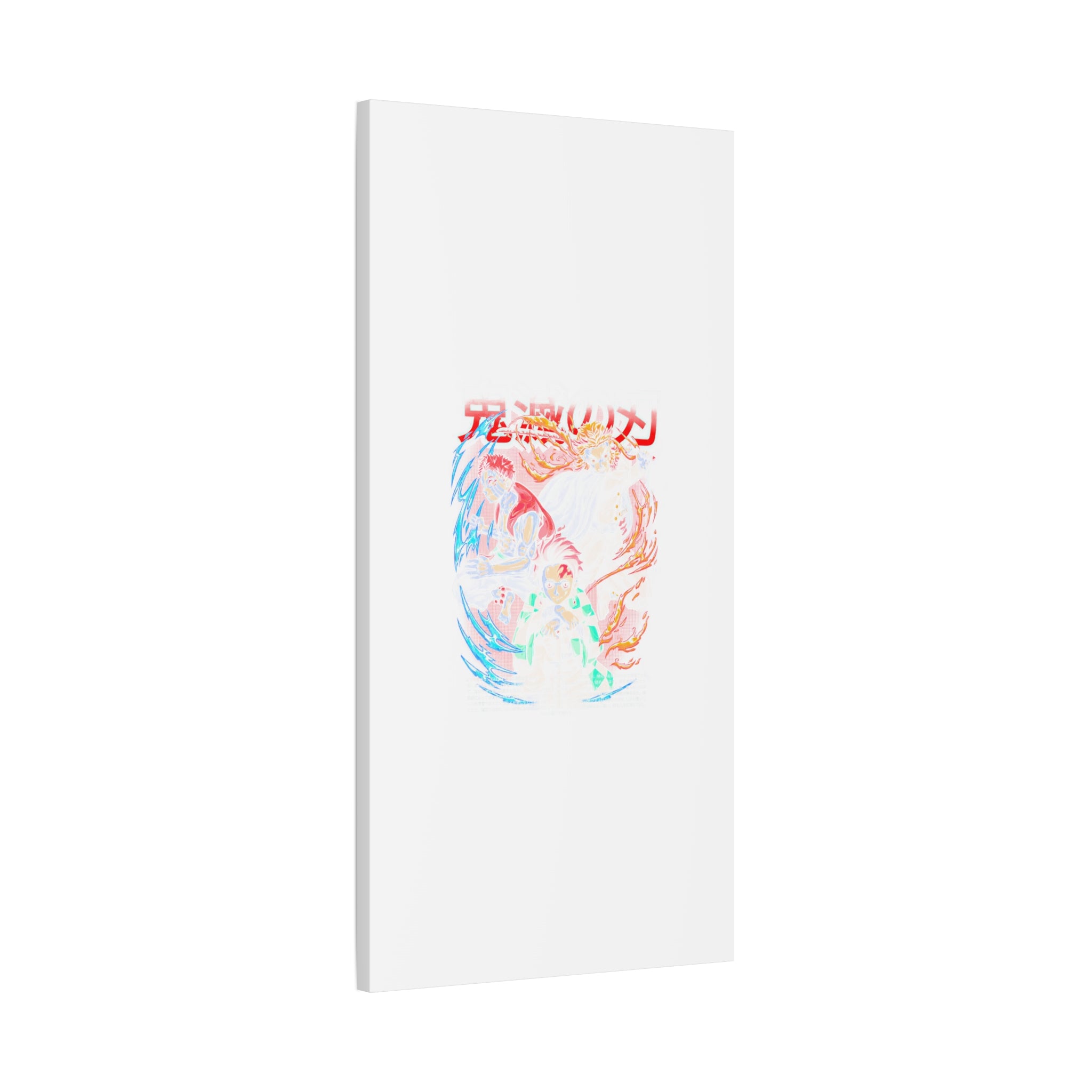 Anime Canvas Wall Art — Demon Slayer Tanjiro & Rengoku Matte Stretched Print