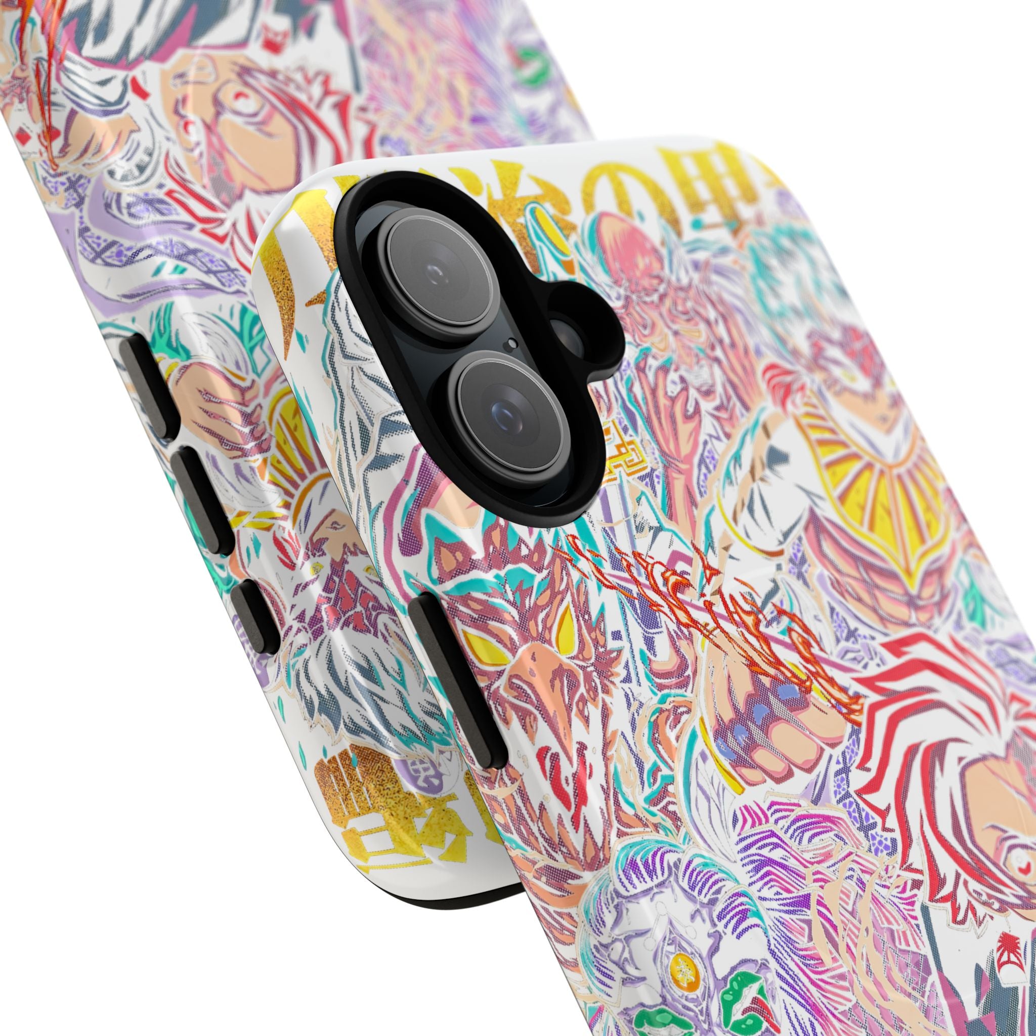 Anime Battle Phone Case — Colorful Demon Slayer Collage Magnetic Case