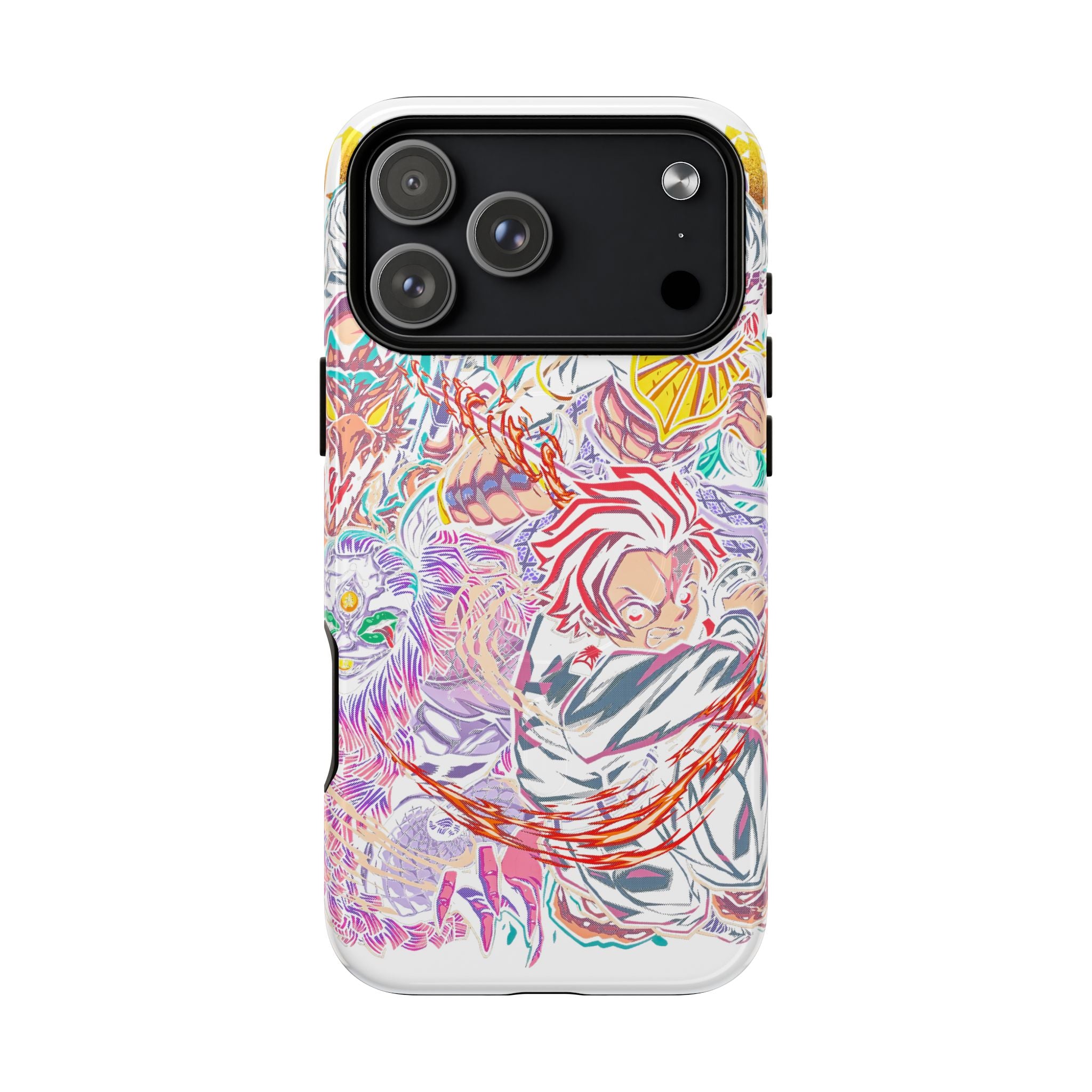 Anime Battle Phone Case — Colorful Demon Slayer Collage Magnetic Case