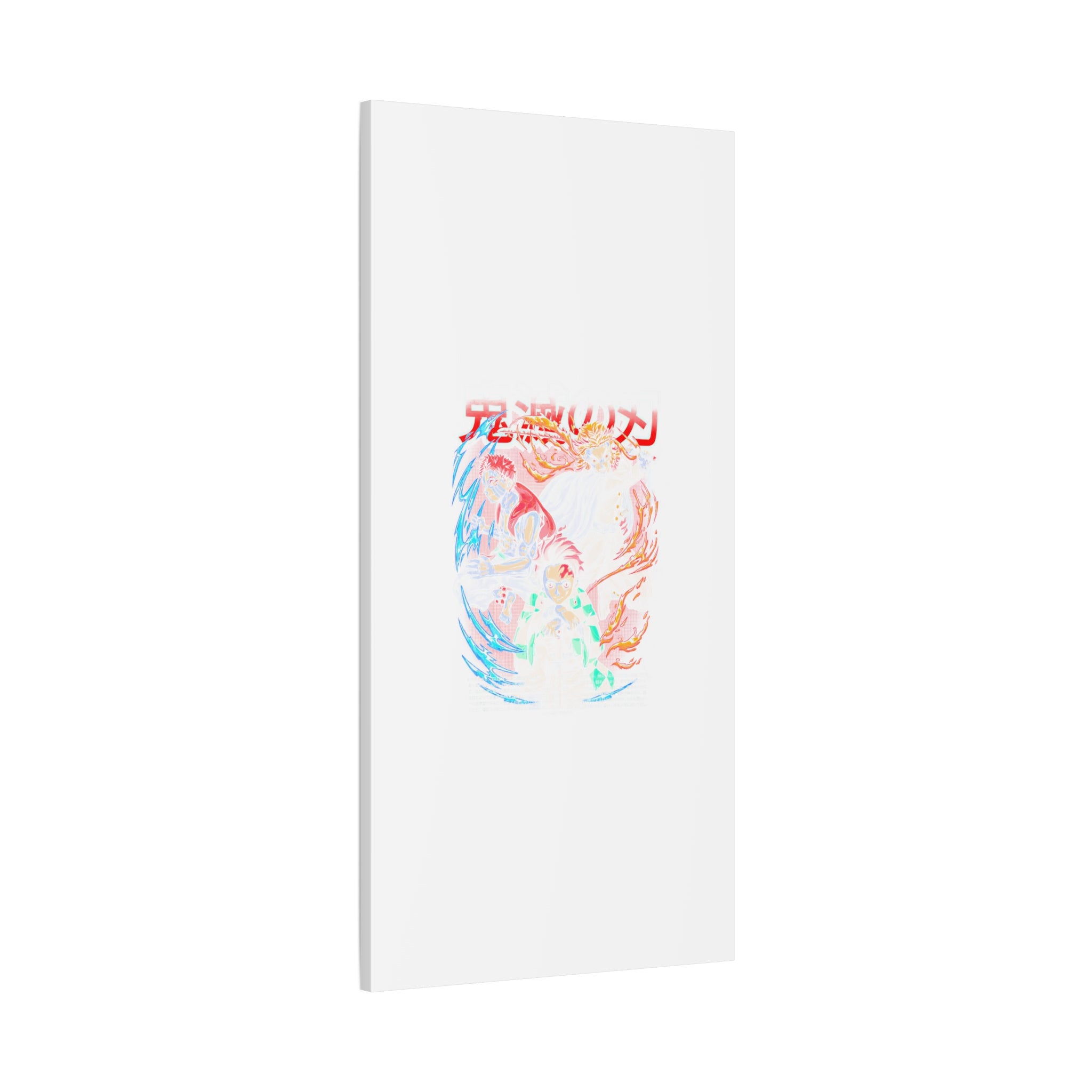 Anime Canvas Wall Art — Demon Slayer Tanjiro & Rengoku Matte Stretched Print