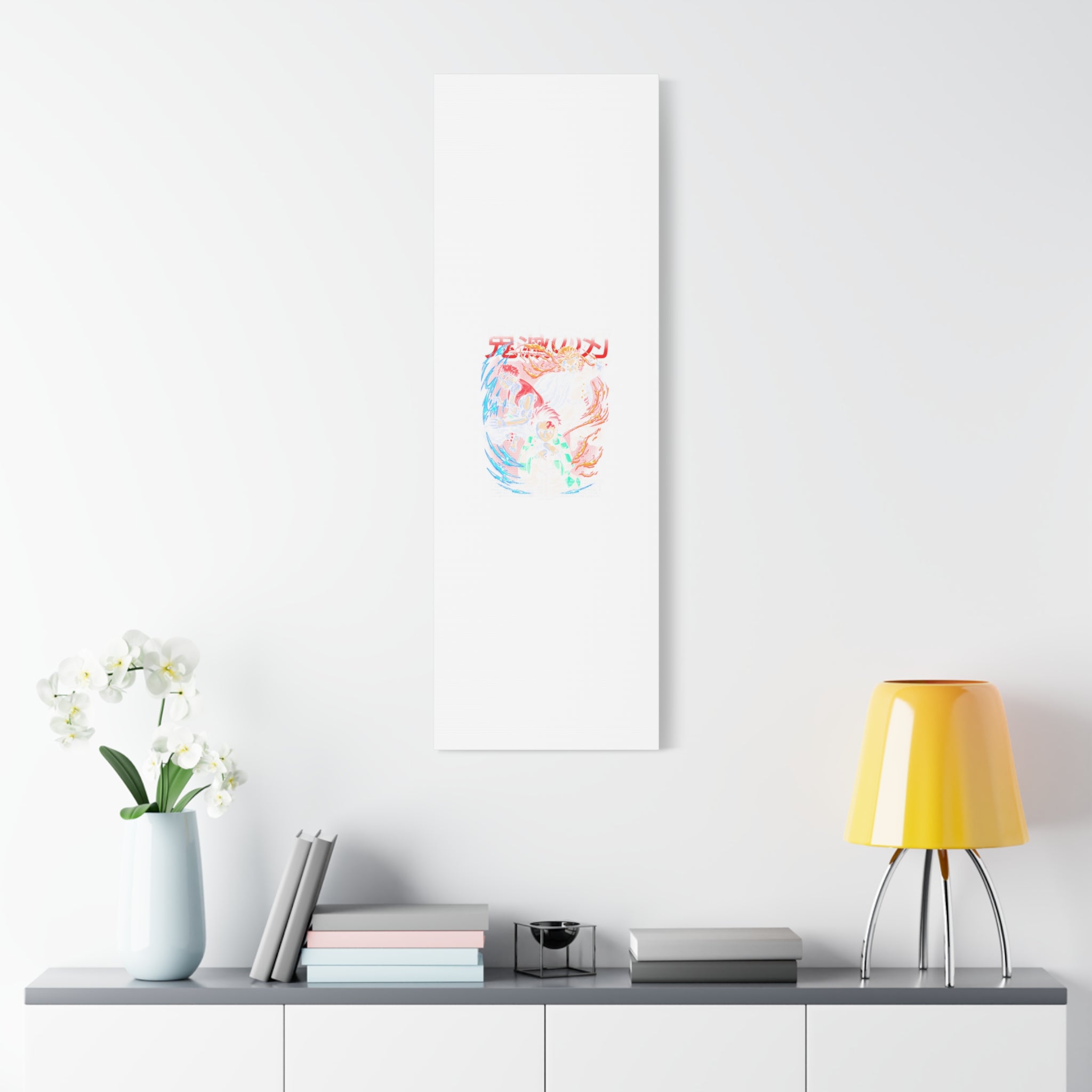 Anime Canvas Wall Art — Demon Slayer Tanjiro & Rengoku Matte Stretched Print