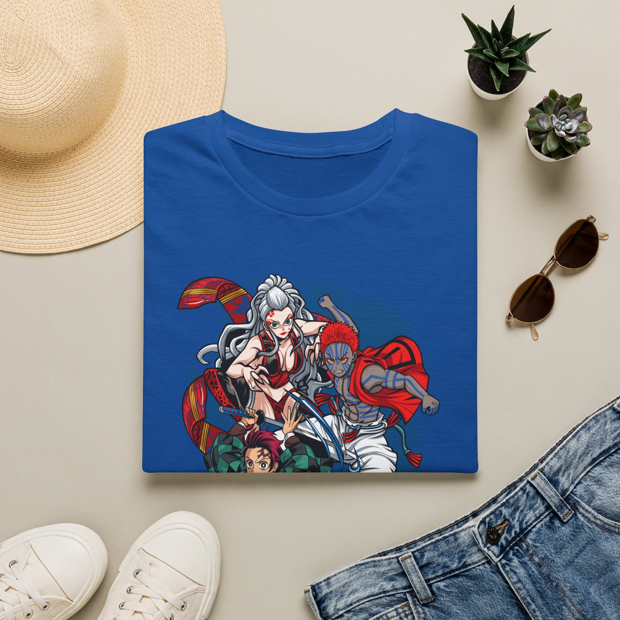 Anime Crew Graphic T-Shirt — Samurai & Fighters Illustration