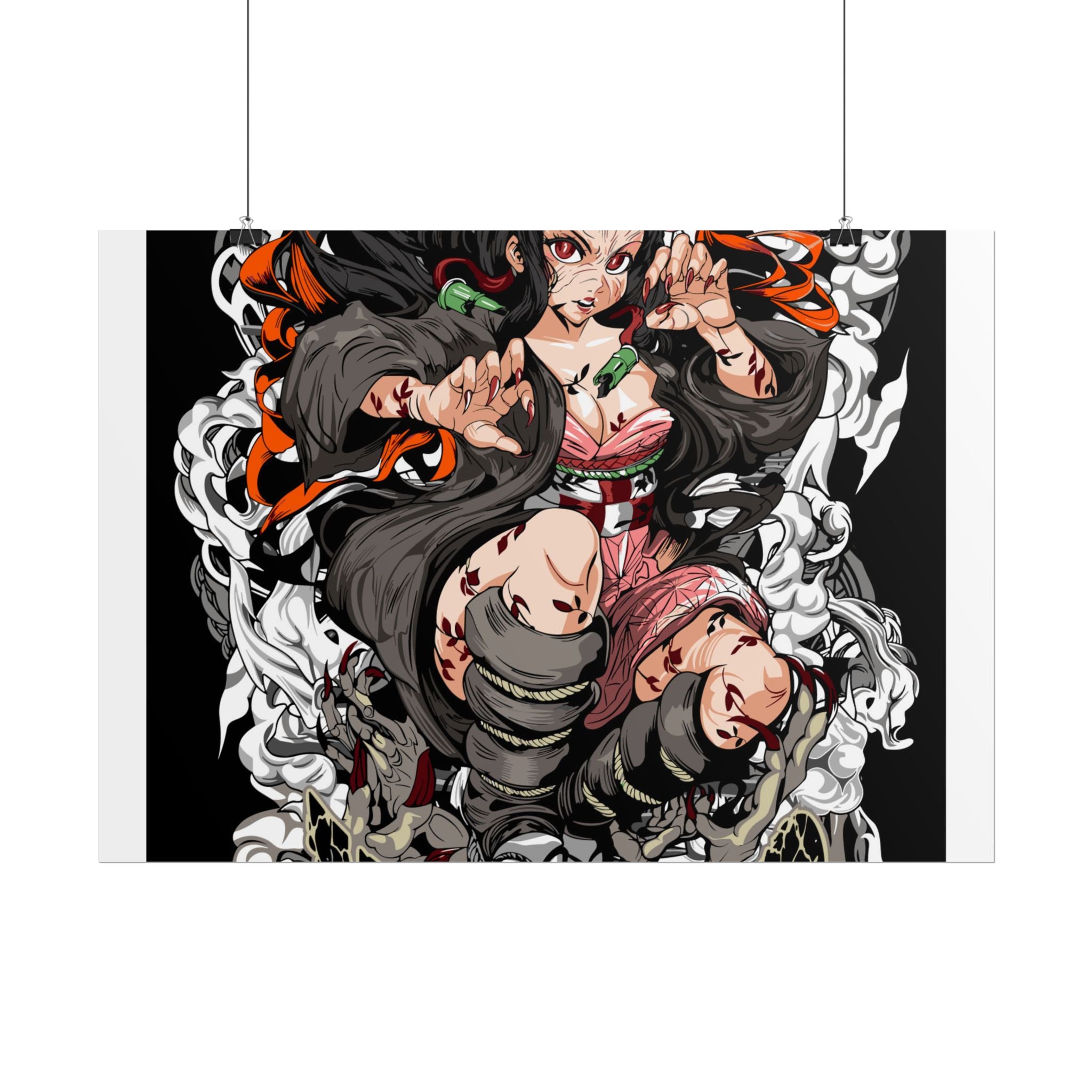 Nezuko Demon Girl Anime Poster — Rolled Collectible Wall Art