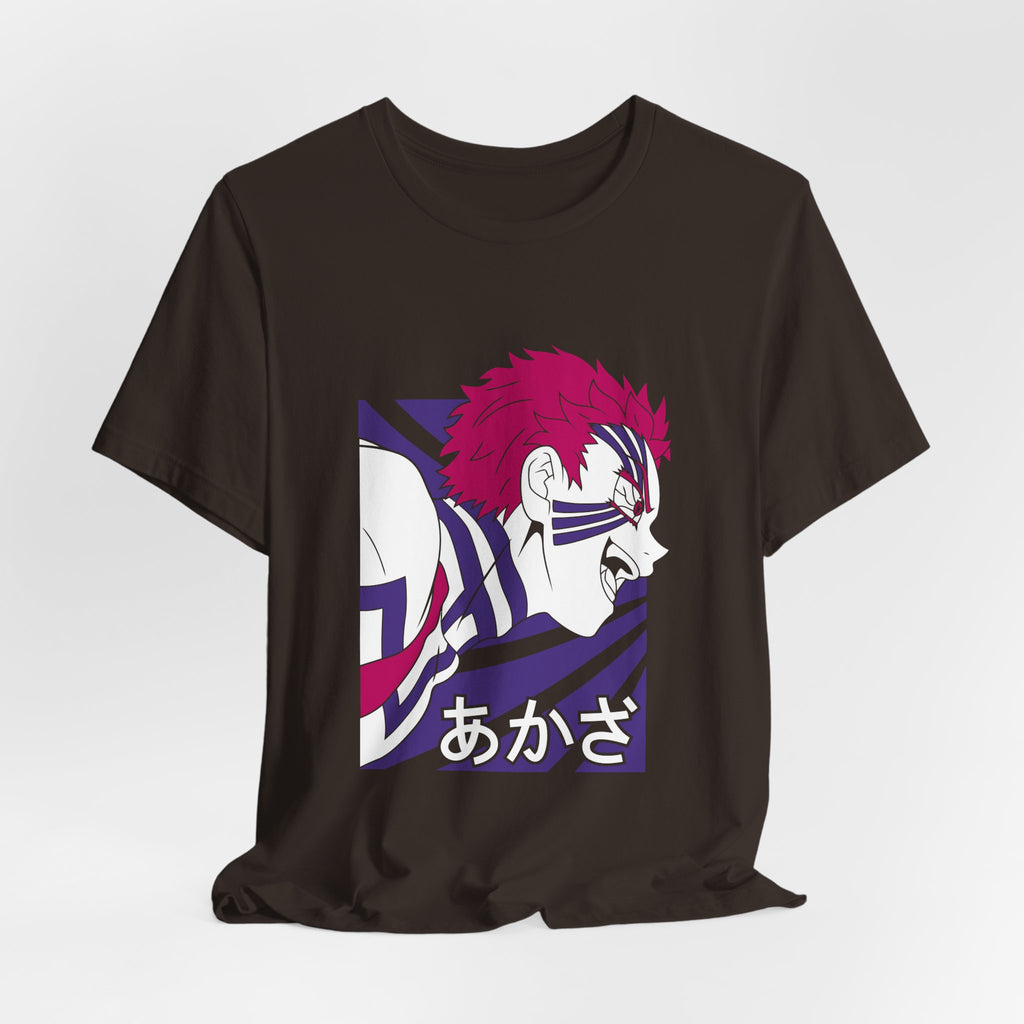 Anime Tiger Face T‑Shirt — Stylized Red & Purple Graphic Tee
